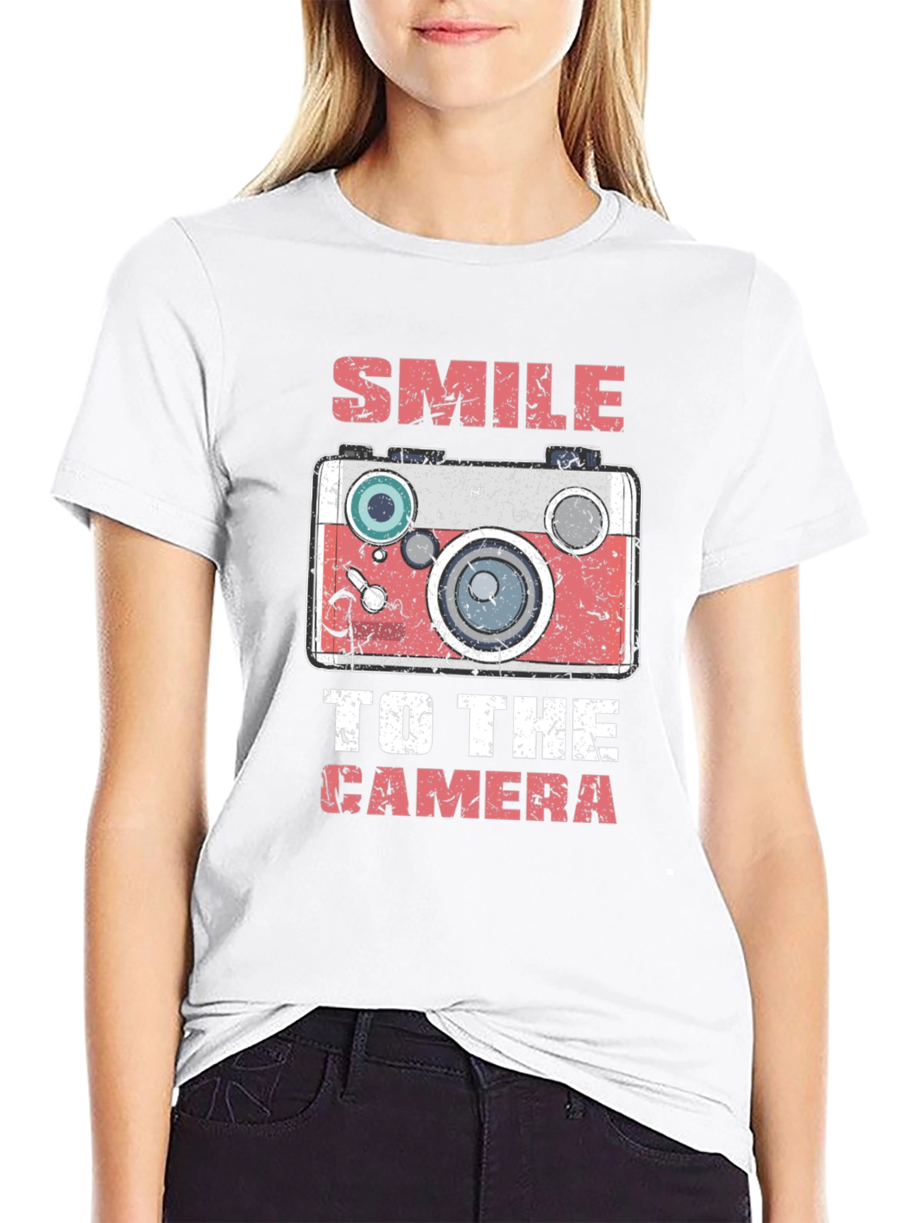 Smile to the Camera Graphic Tee - Black T-Shirt