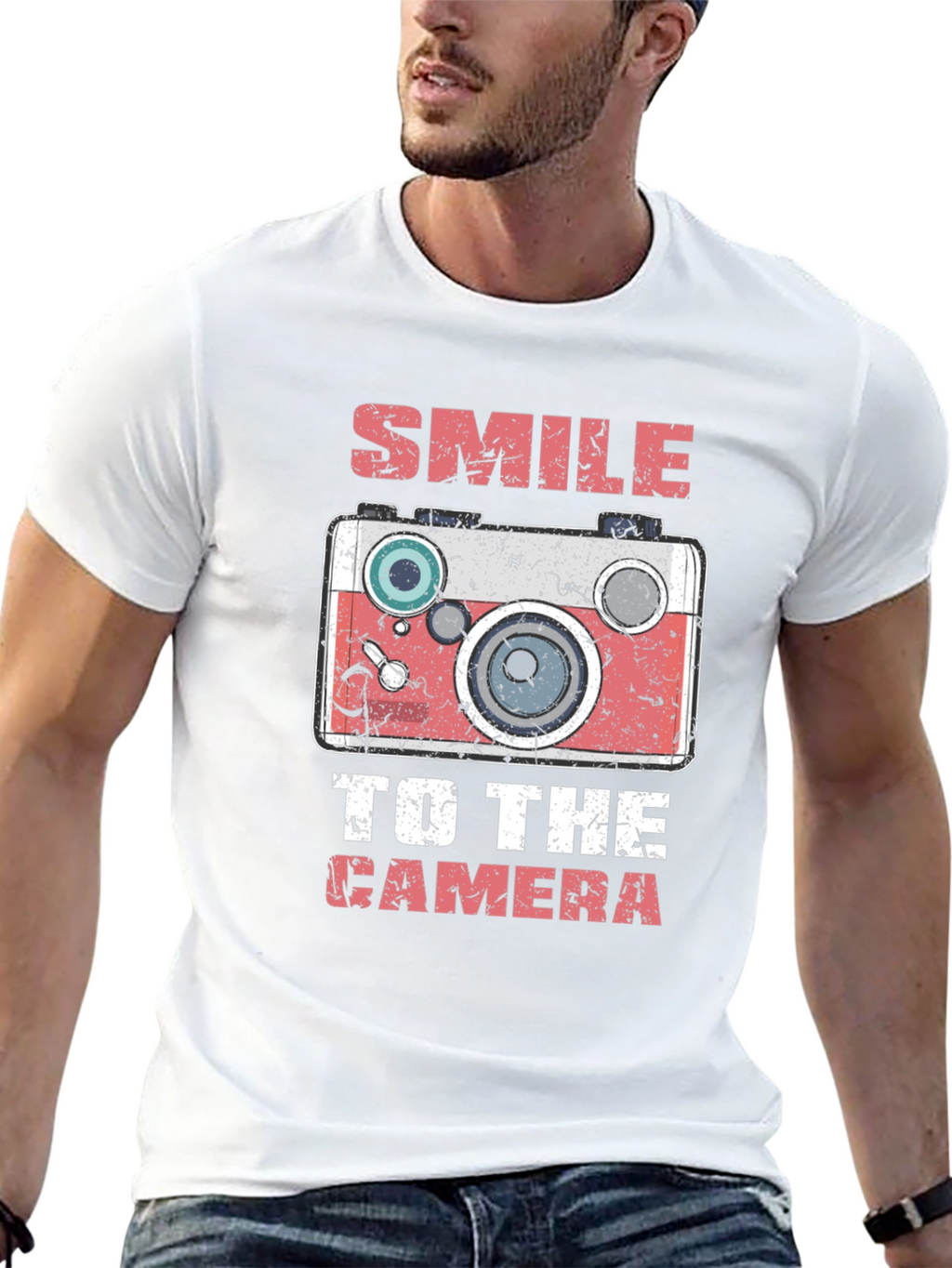 Smile to the Camera Graphic Tee - Black T-Shirt