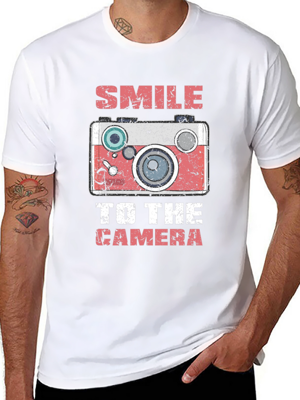 Smile to the Camera Graphic Tee - Black T-Shirt