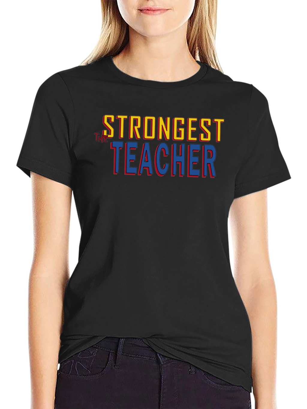 Strongest Teacher Graphic Tee - Premium Cotton Blend