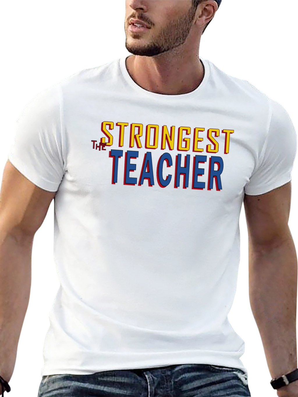 Strongest Teacher Graphic Tee - Premium Cotton Blend