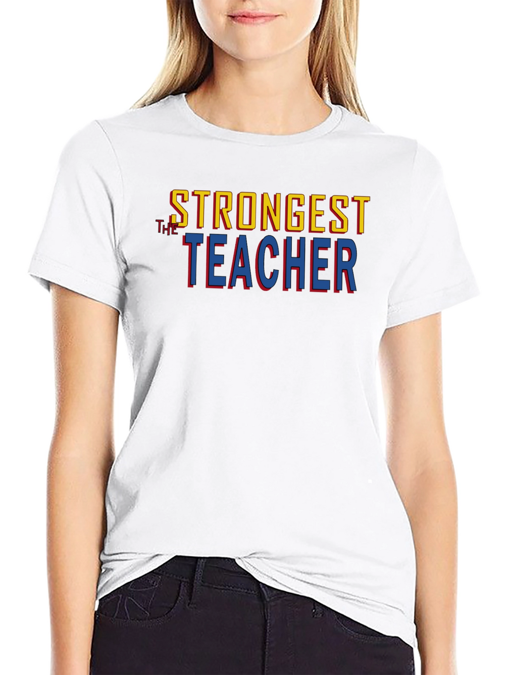 Strongest Teacher Graphic Tee - Premium Cotton Blend