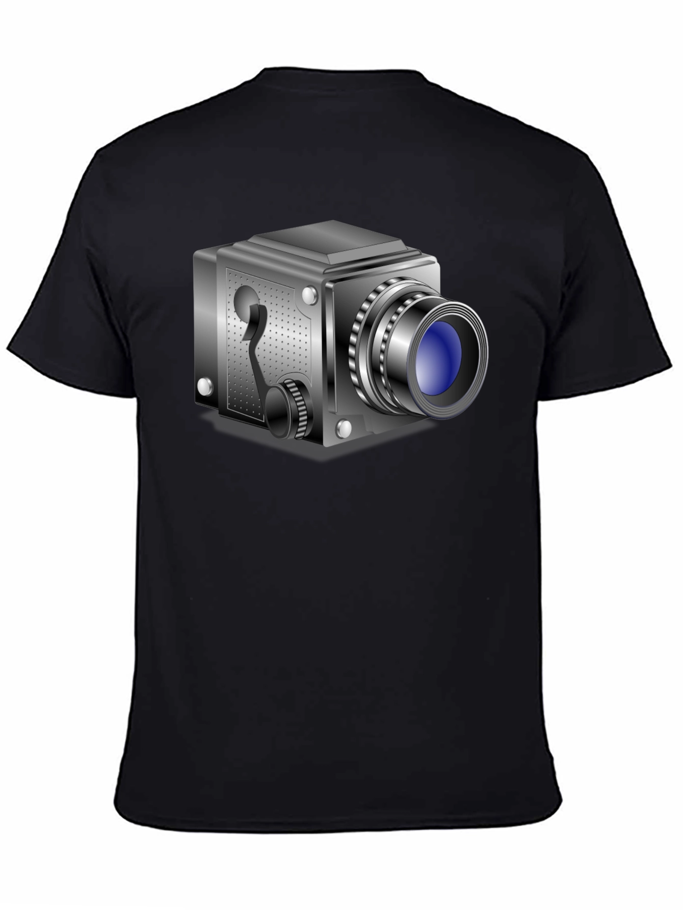 Vintage Camera Graphic Black T-Shirt