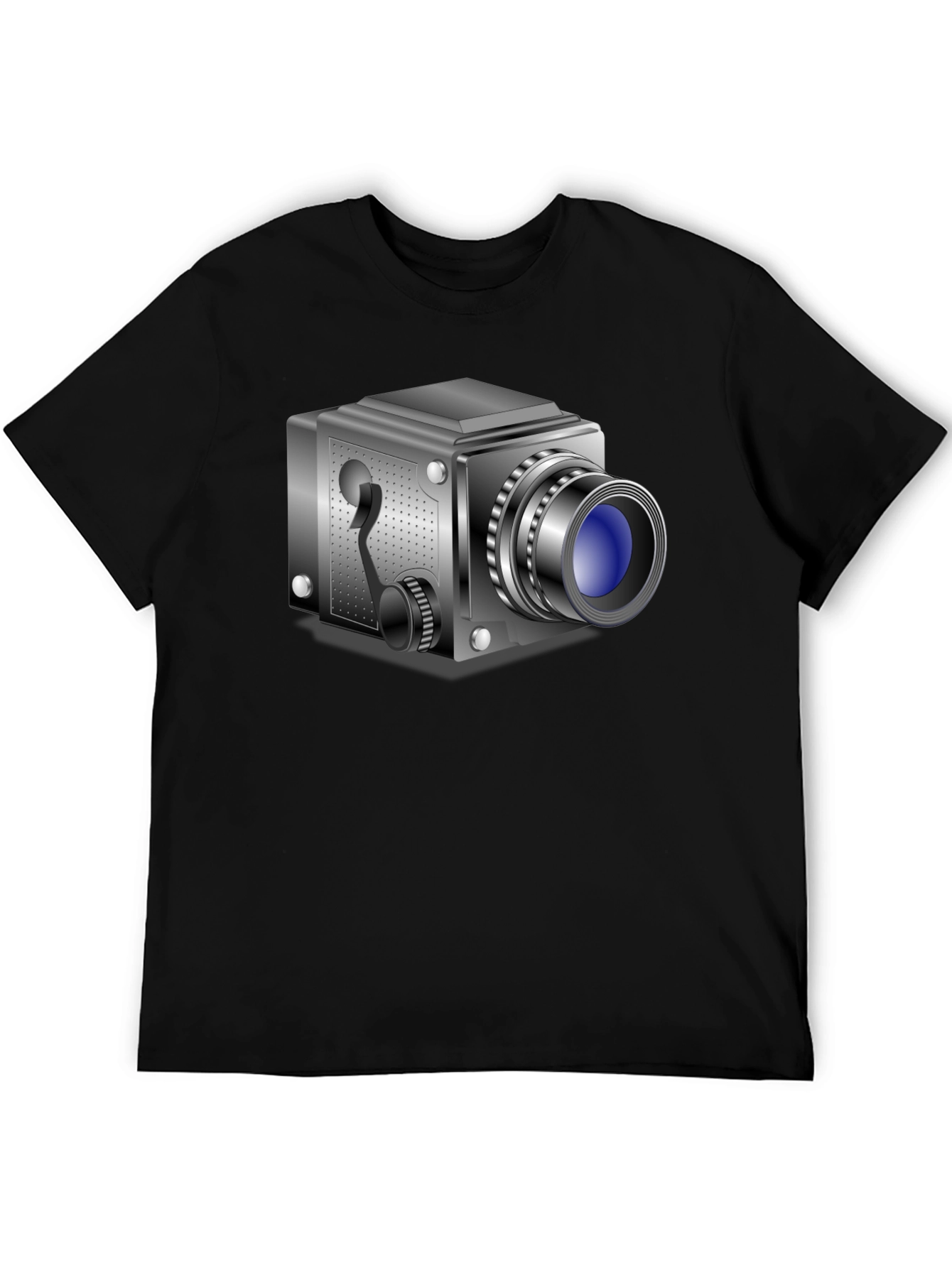 Vintage Camera Graphic Black T-Shirt