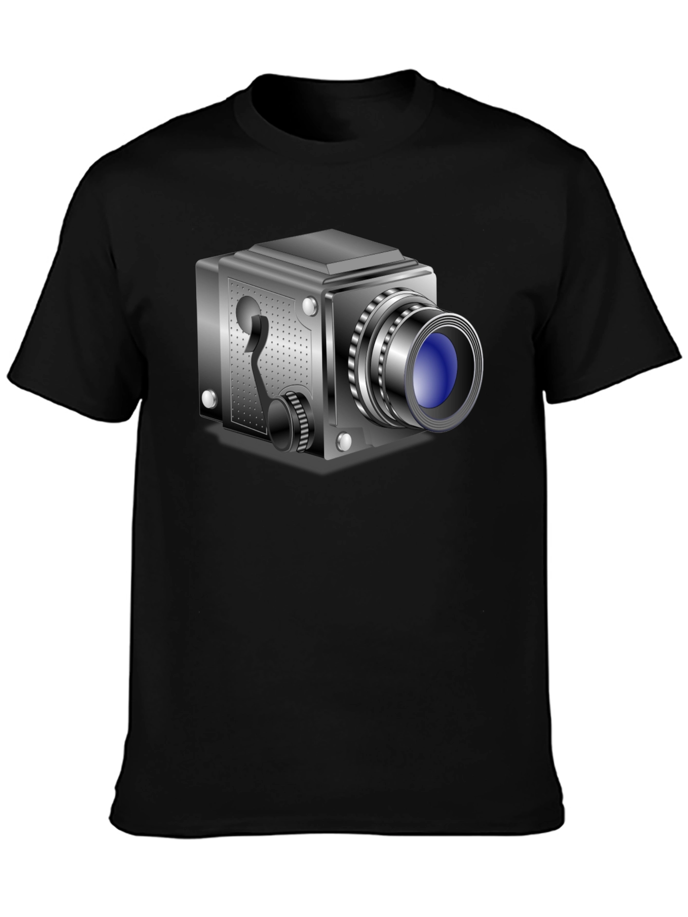 Vintage Camera Graphic Black T-Shirt