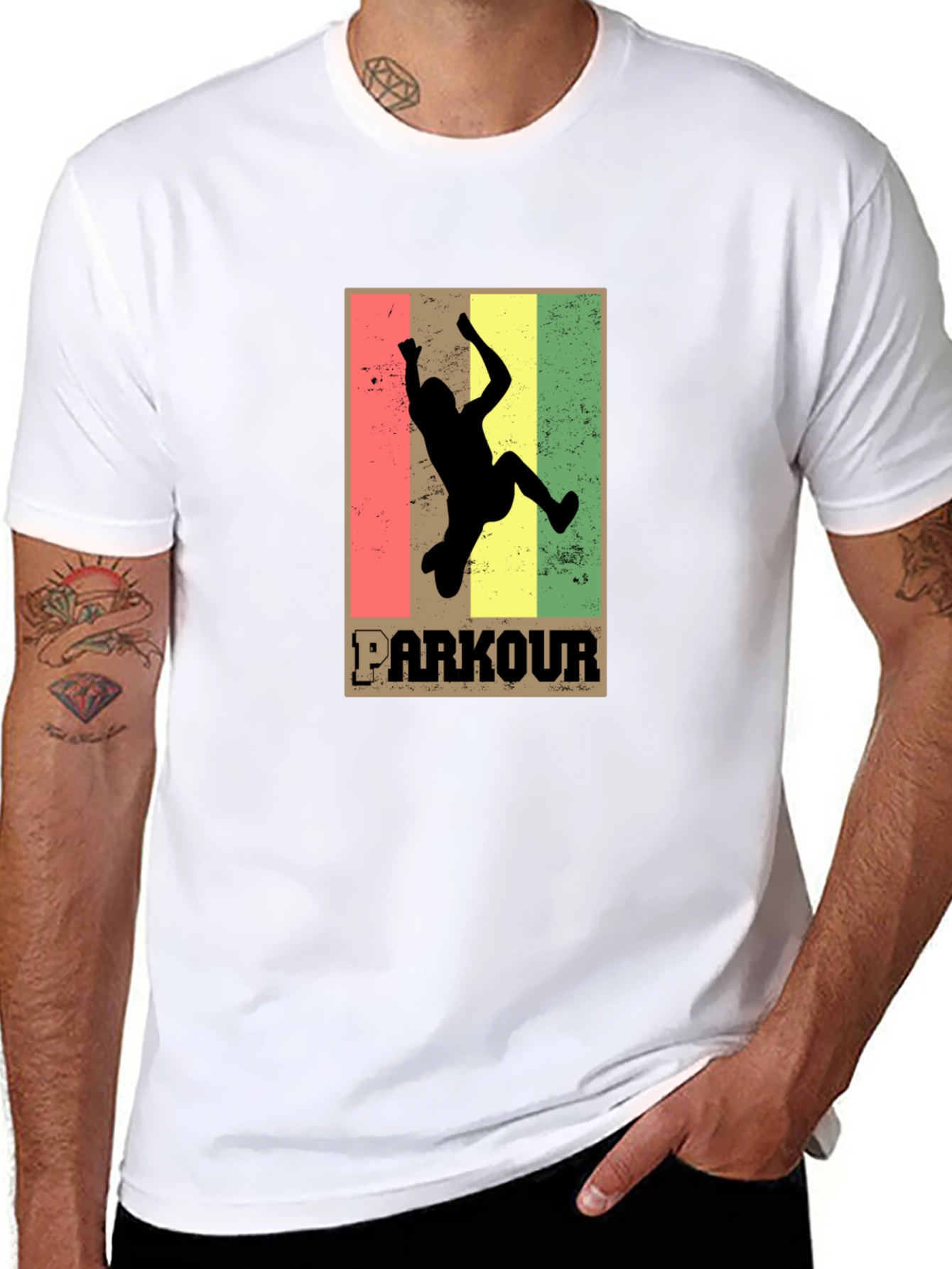 Parkour Silhouette Graphic Tee