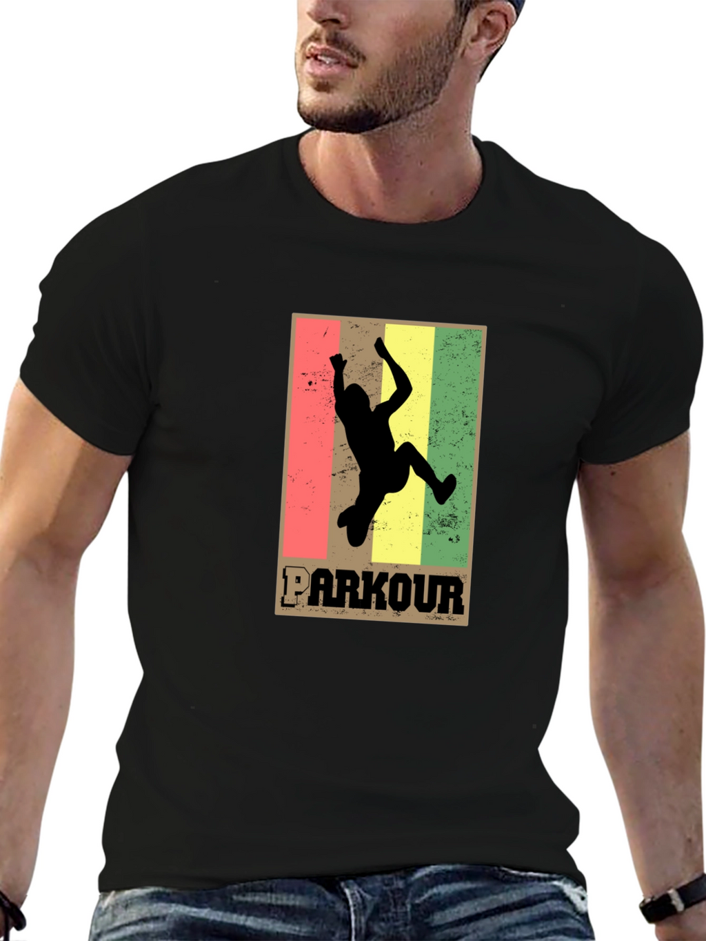 Parkour Silhouette Graphic Tee
