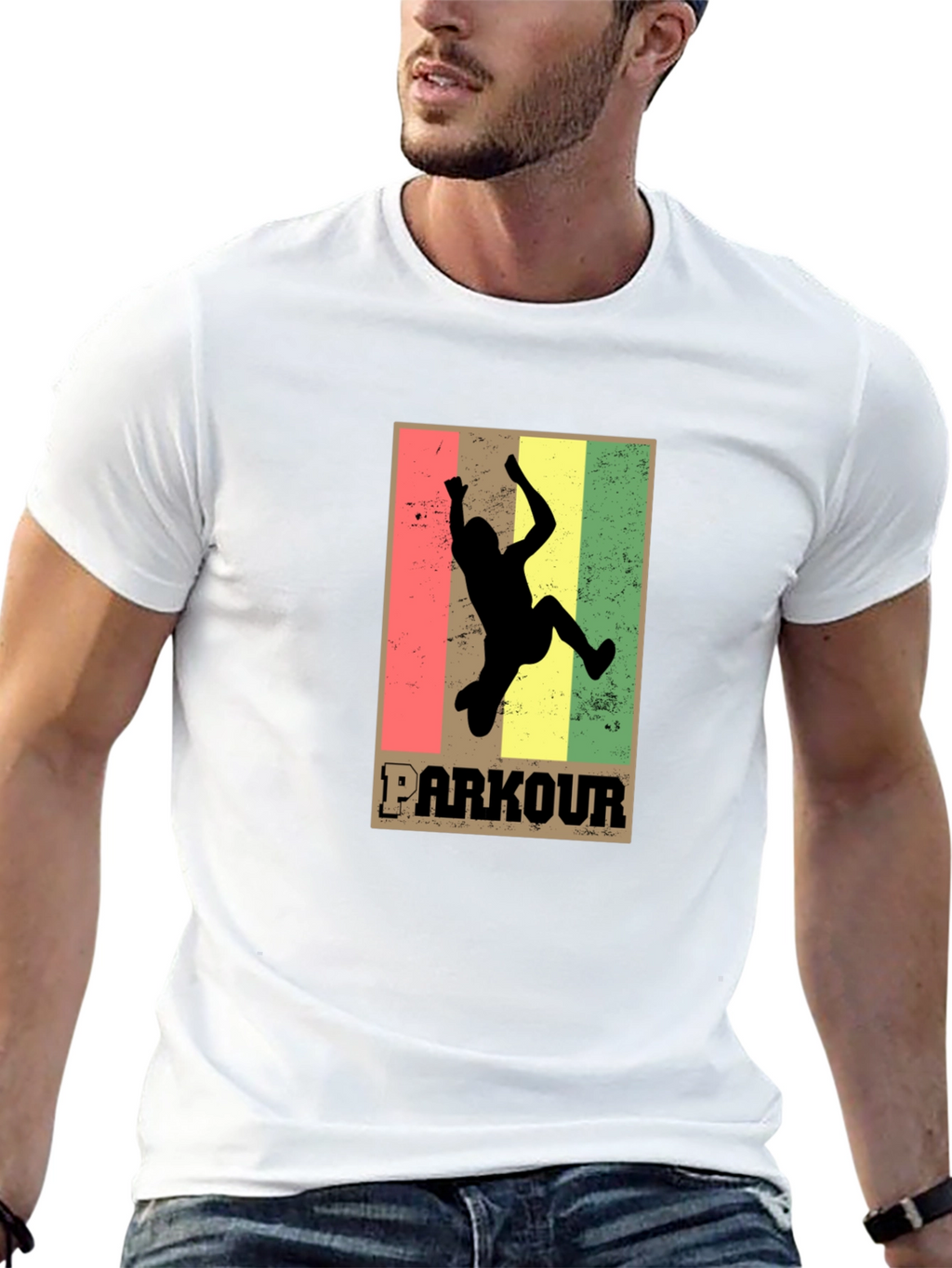 Parkour Silhouette Graphic Tee