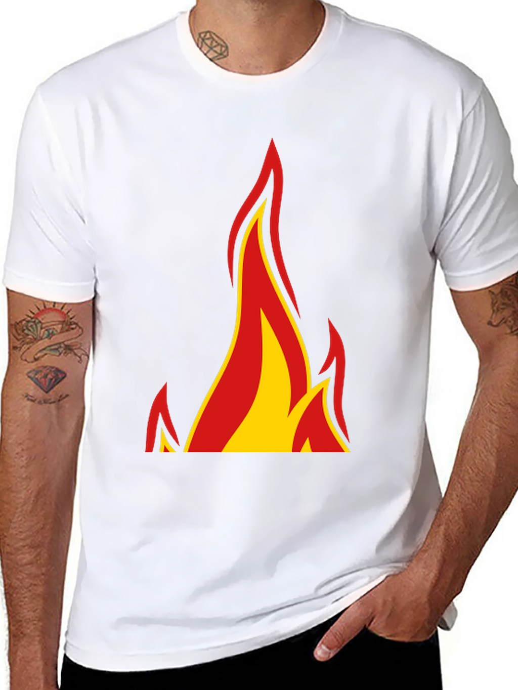 Flame Graphic Black T-Shirt - Bold & Stylish