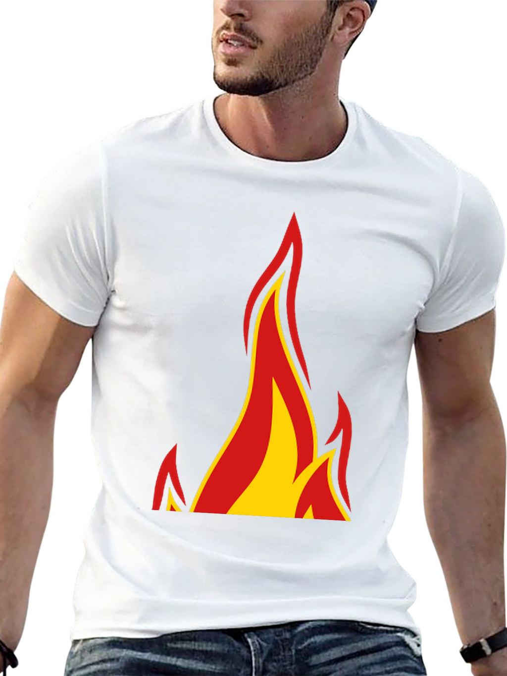 Flame Graphic Black T-Shirt - Bold & Stylish