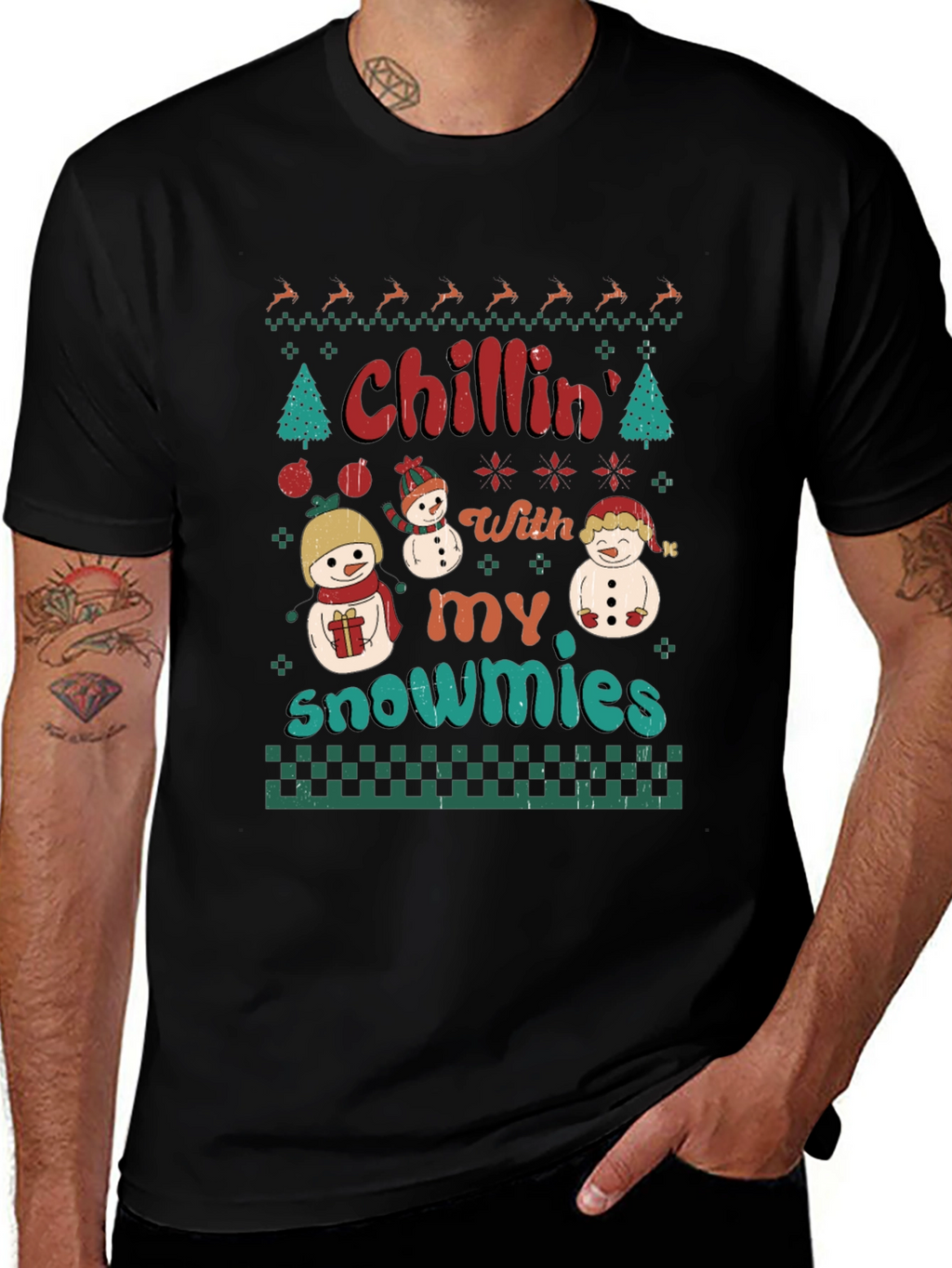 Chillin With My Snowmies Christmas T-Shirt