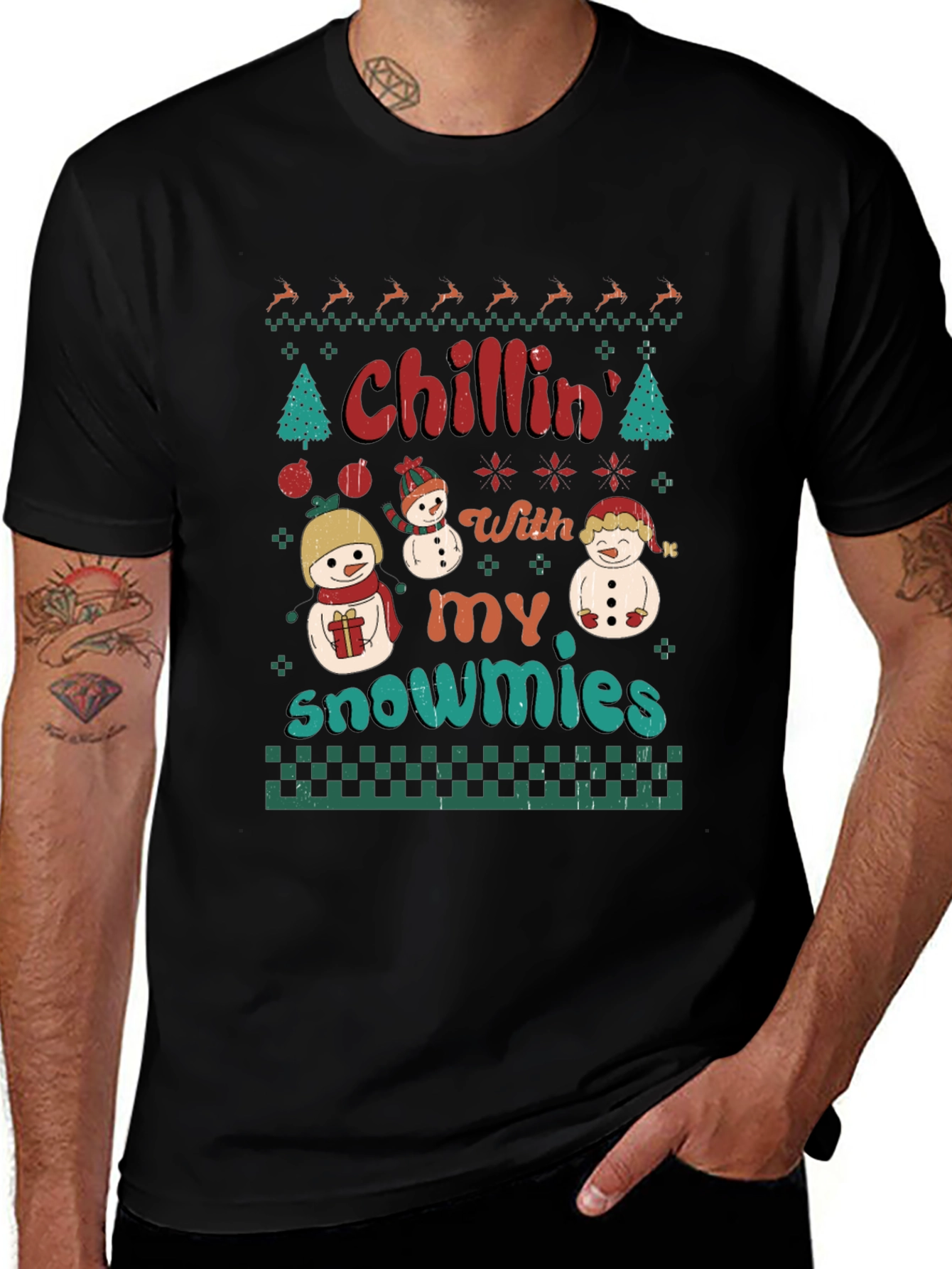 Chillin With My Snowmies Christmas T-Shirt