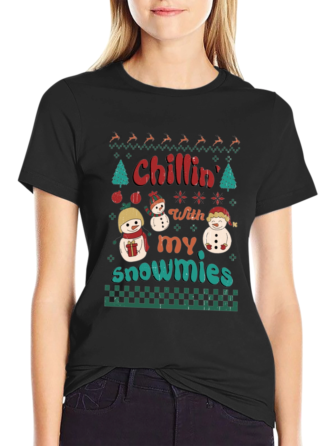 Chillin With My Snowmies Christmas T-Shirt