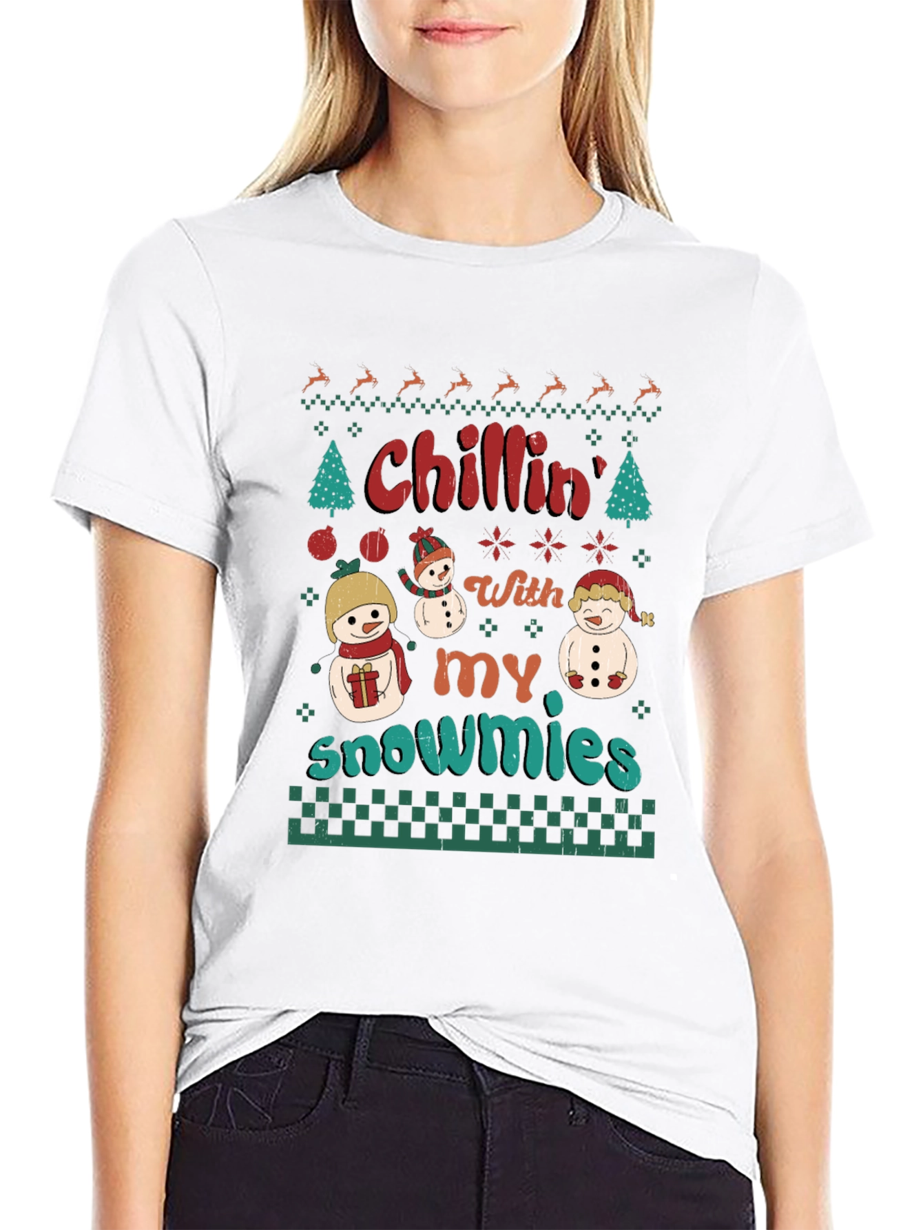Chillin With My Snowmies Christmas T-Shirt