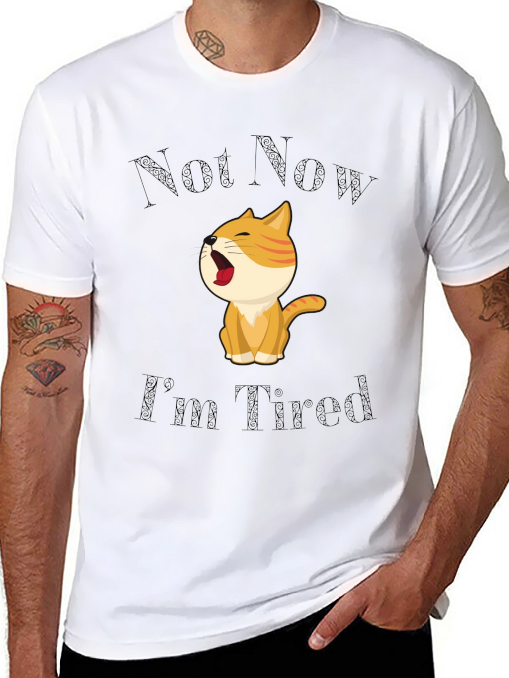 Not Now Im Tired Cat T-Shirt