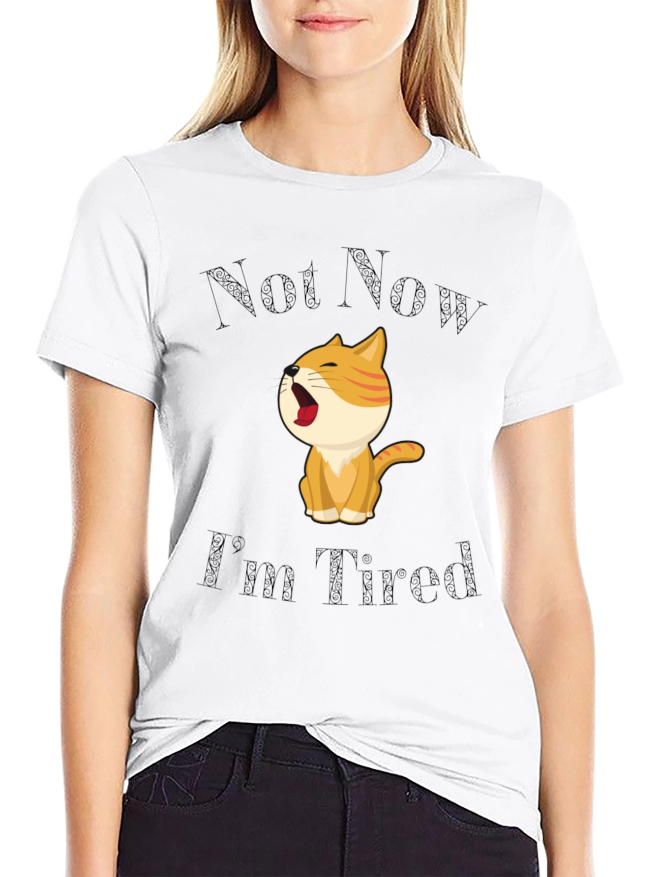Not Now Im Tired Cat T-Shirt