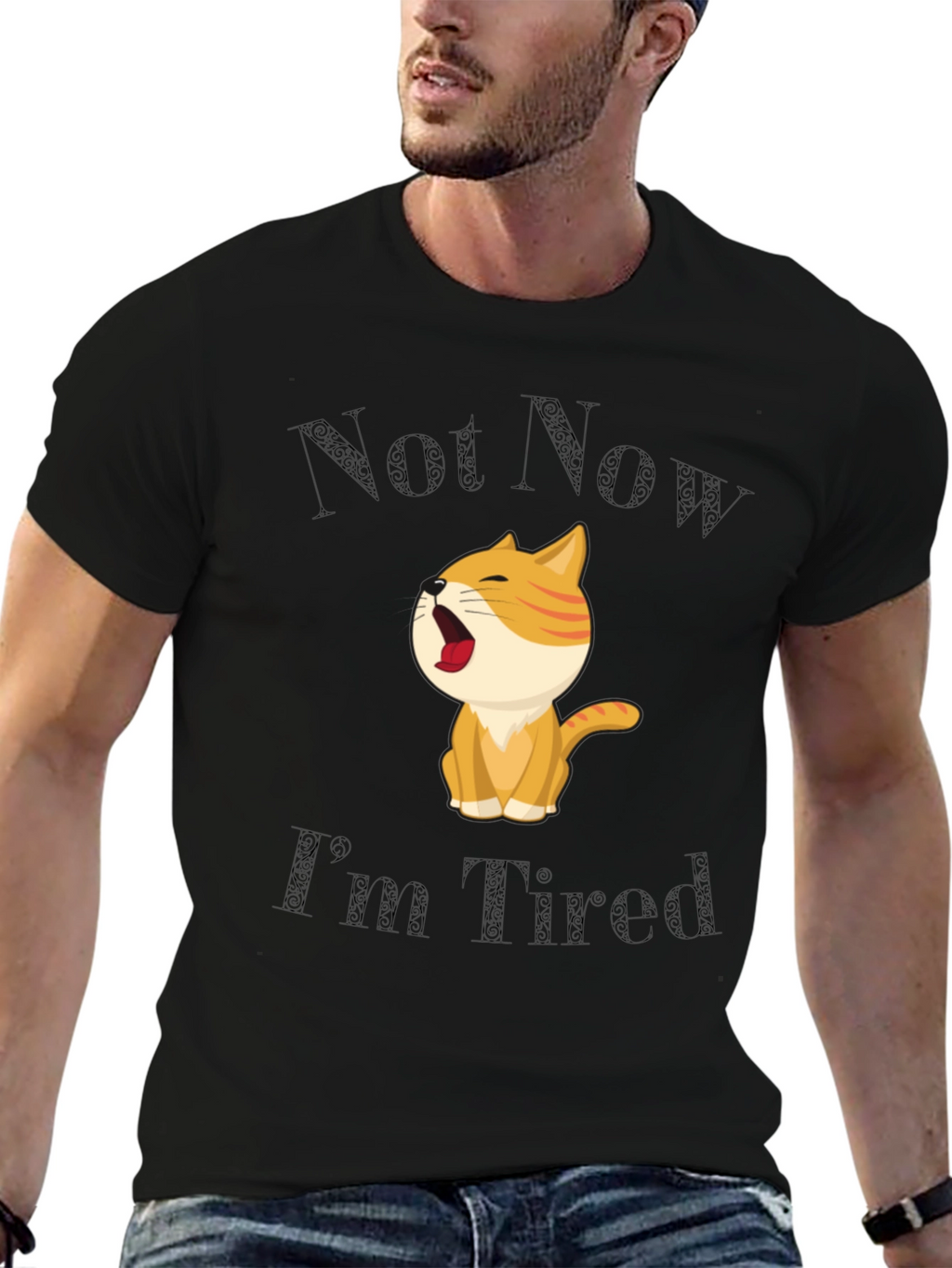 Not Now Im Tired Cat T-Shirt