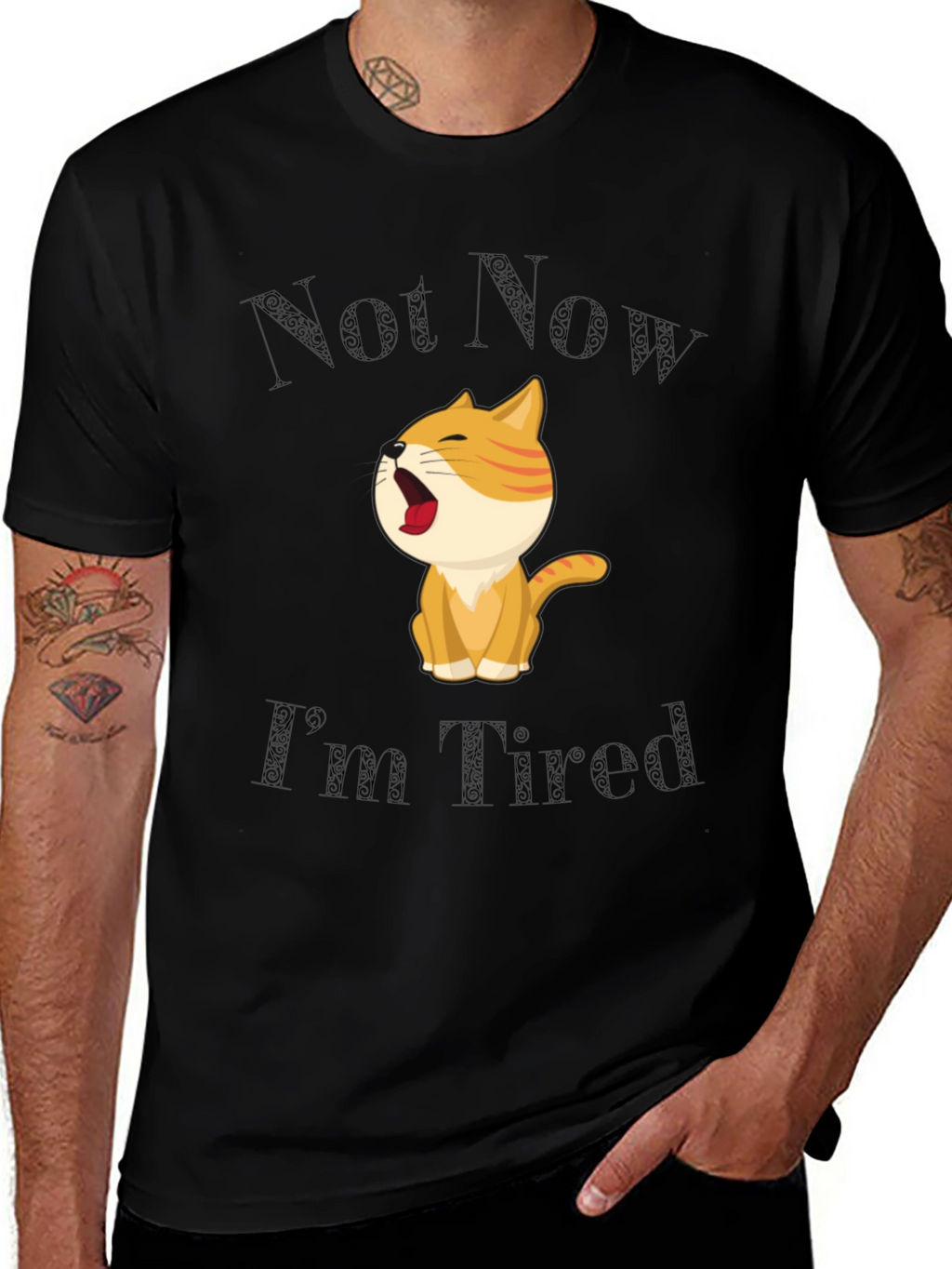 Not Now Im Tired Cat T-Shirt