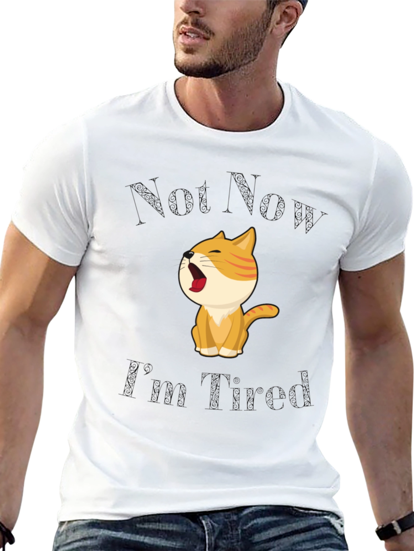 Not Now Im Tired Cat T-Shirt