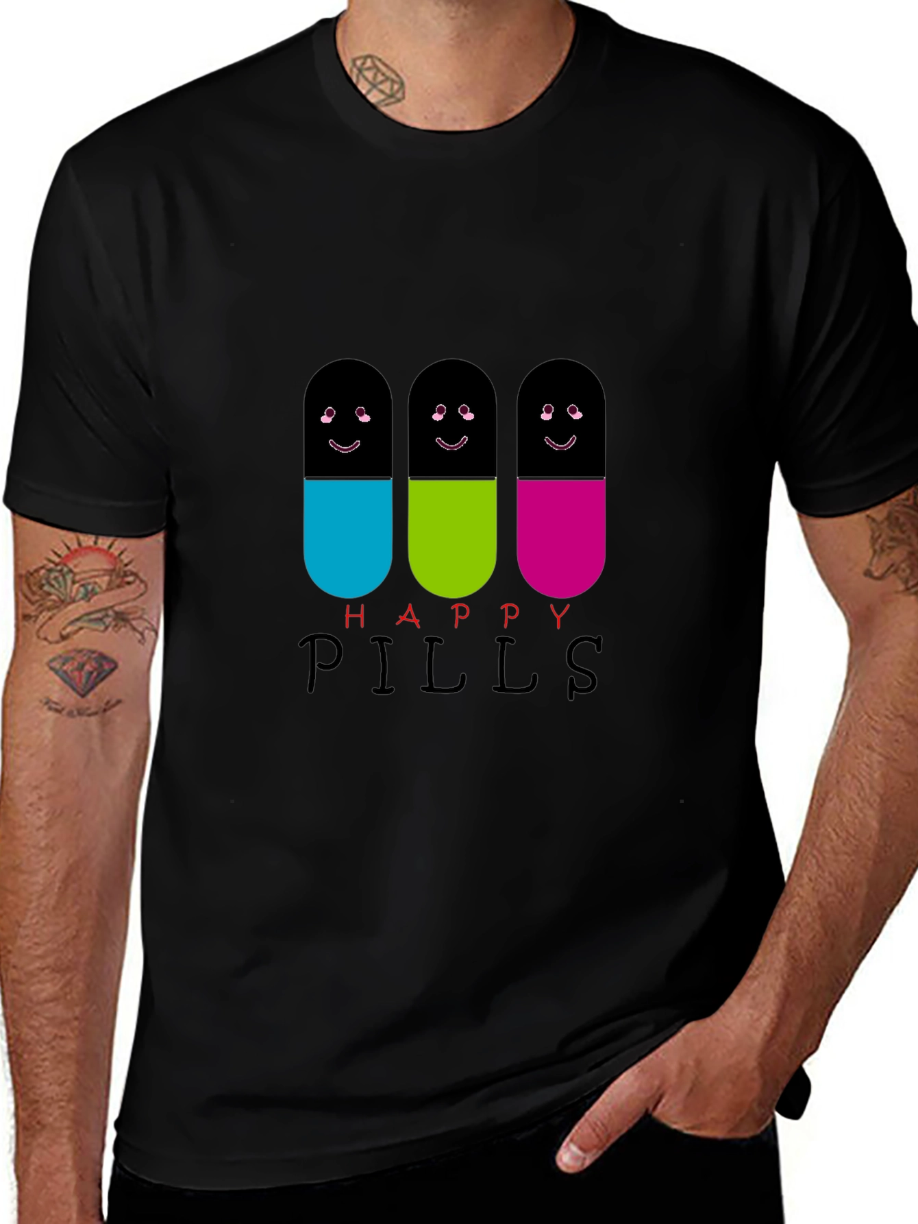 Happy Pills T-Shirt - Fun Graphic Tee