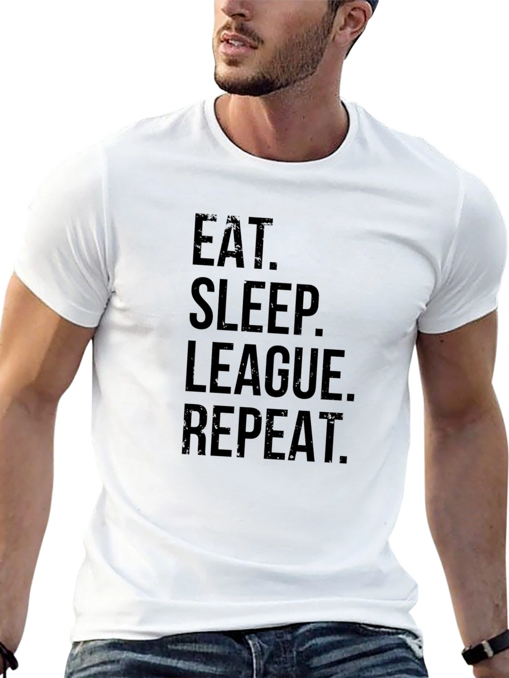 Eat Sleep League Repeat T-Shirt
