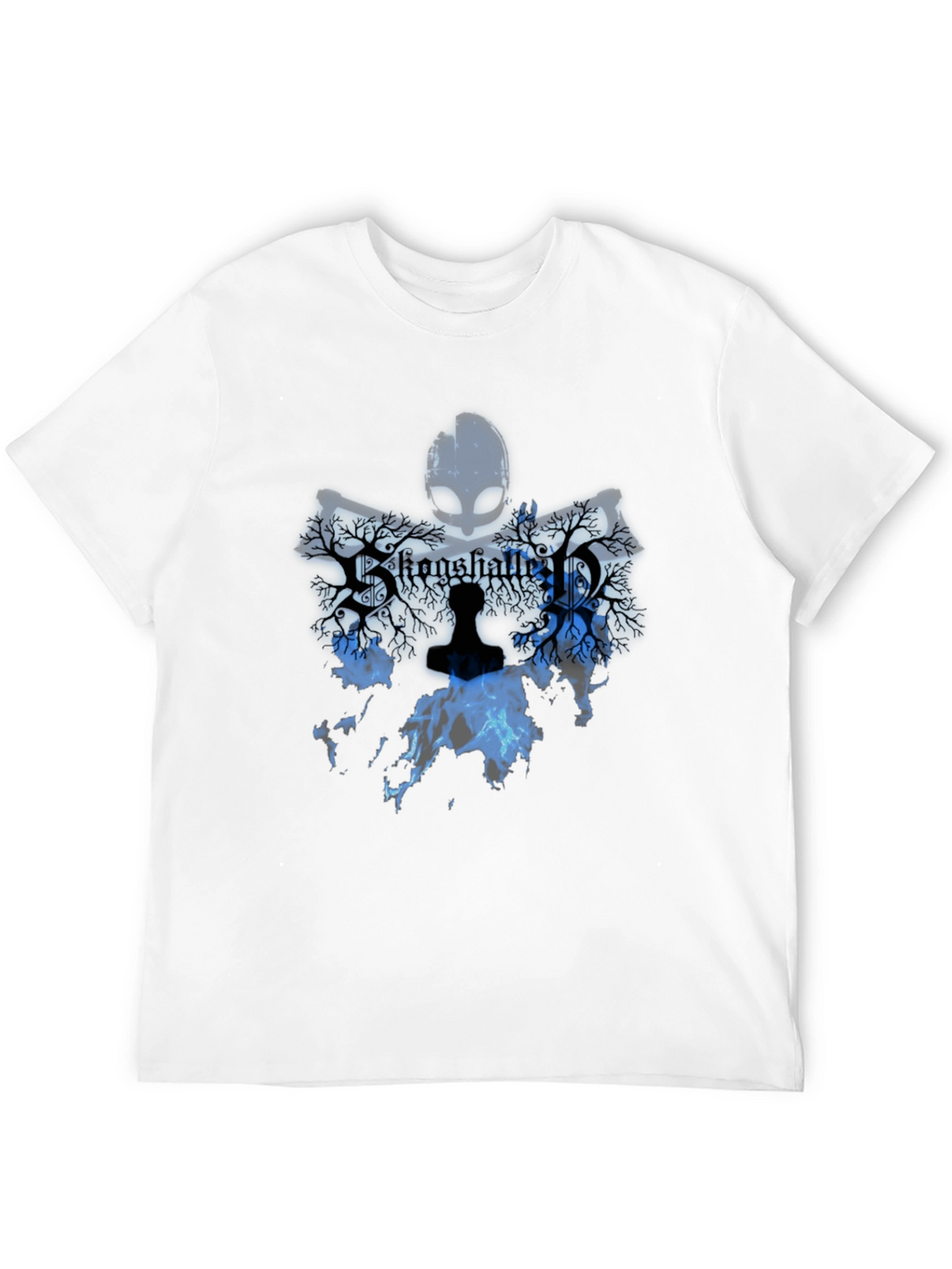 Stone Shattered T-Shirt Blue Graphic Design
