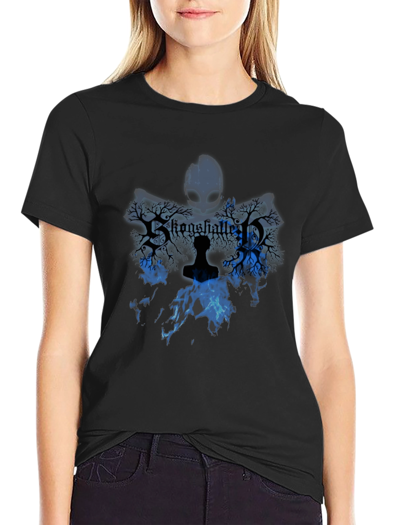 Stone Shattered T-Shirt Blue Graphic Design