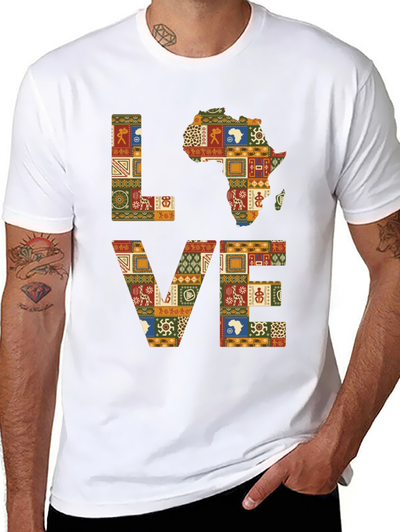 Love Africa Patterned T-Shirt