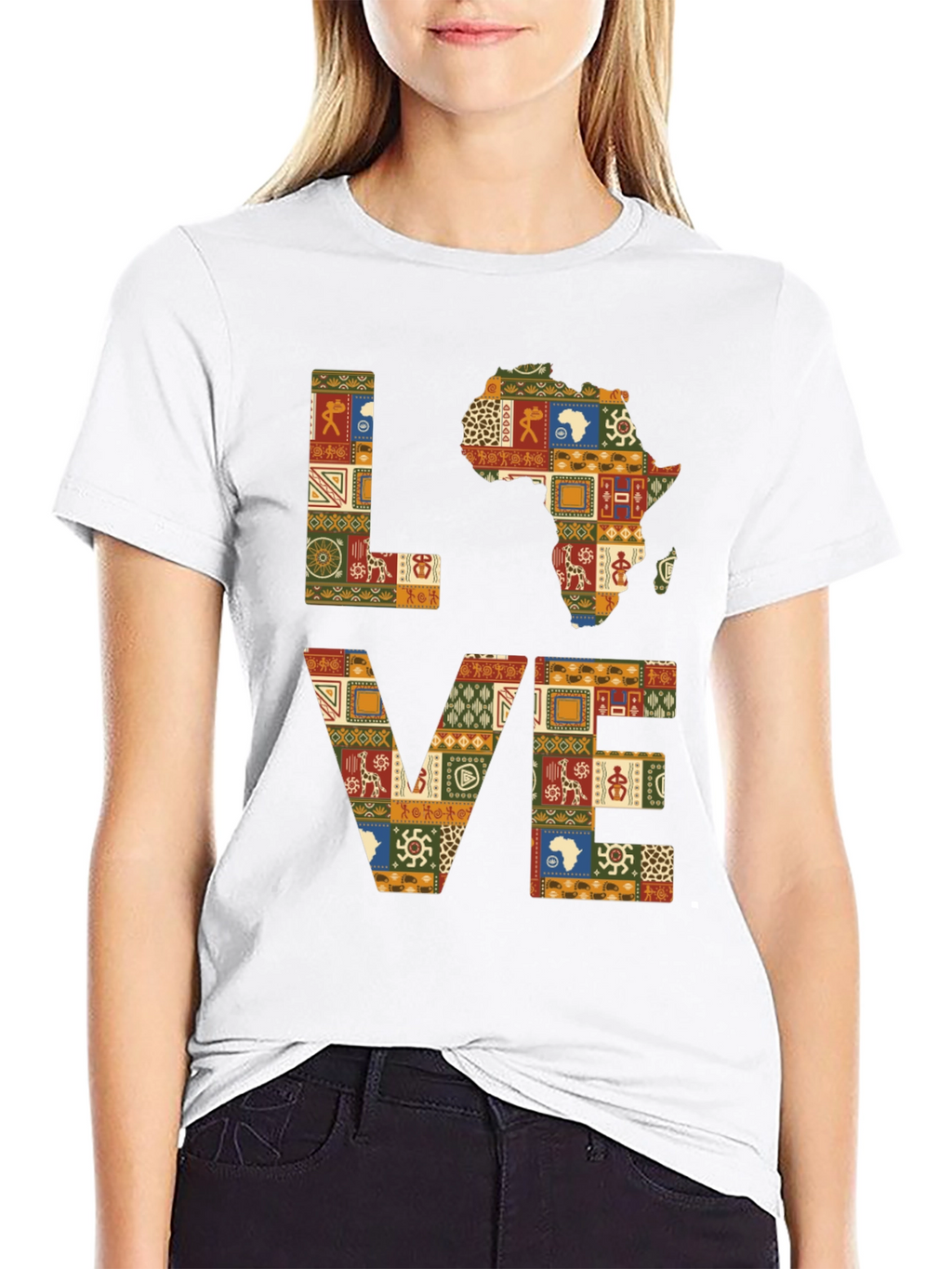 Love Africa Patterned T-Shirt