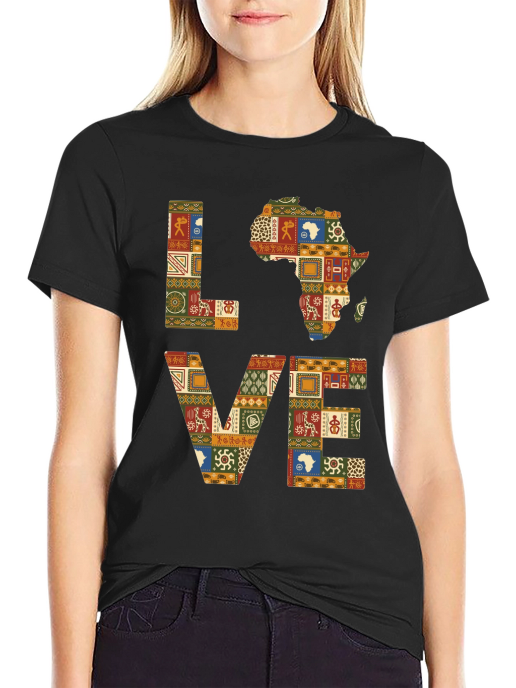 Love Africa Patterned T-Shirt