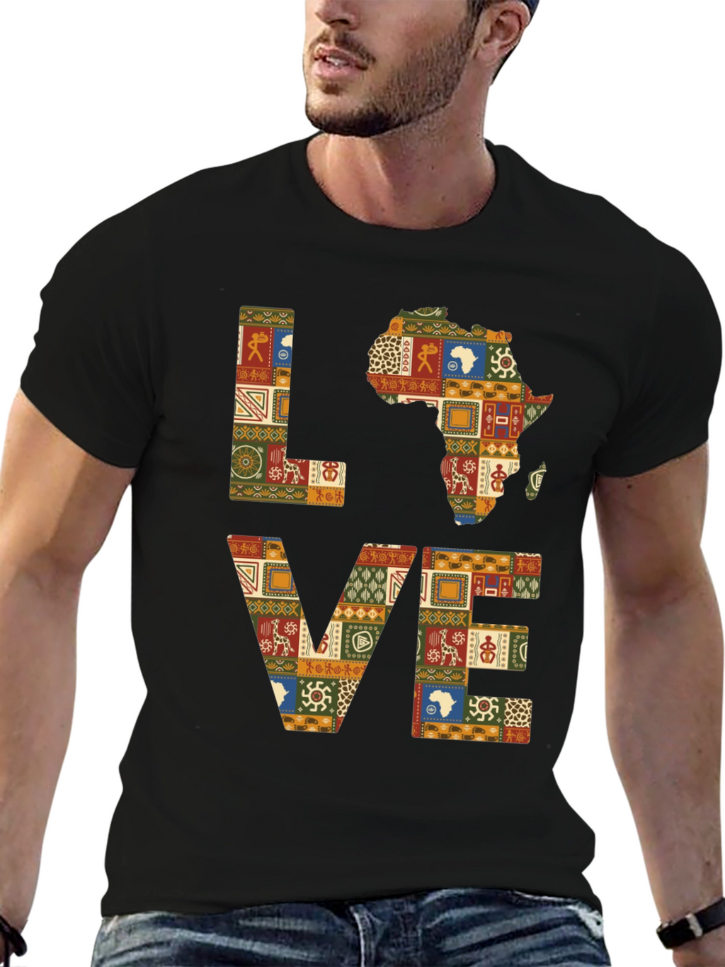 Love Africa Patterned T-Shirt