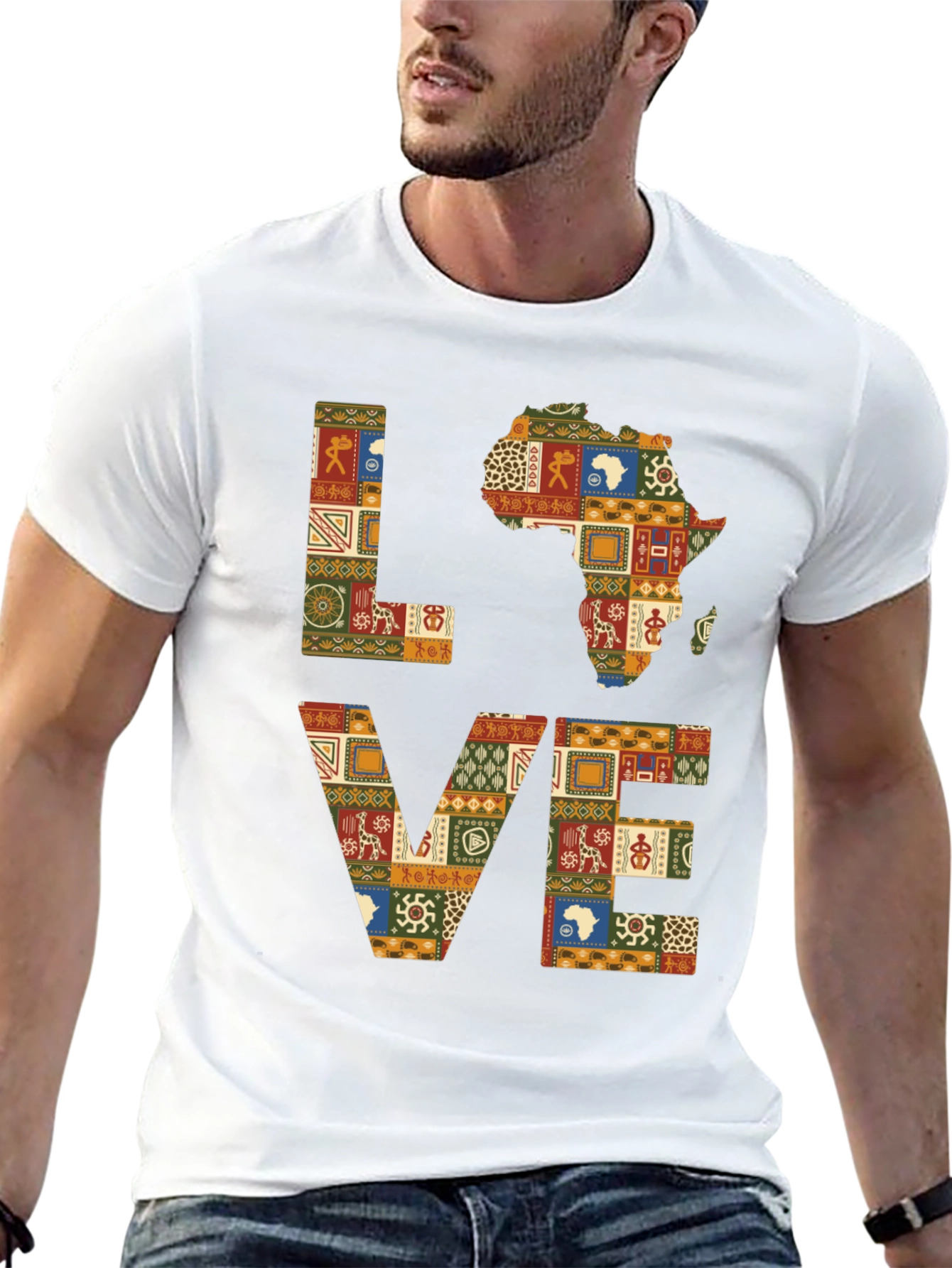 Love Africa Patterned T-Shirt