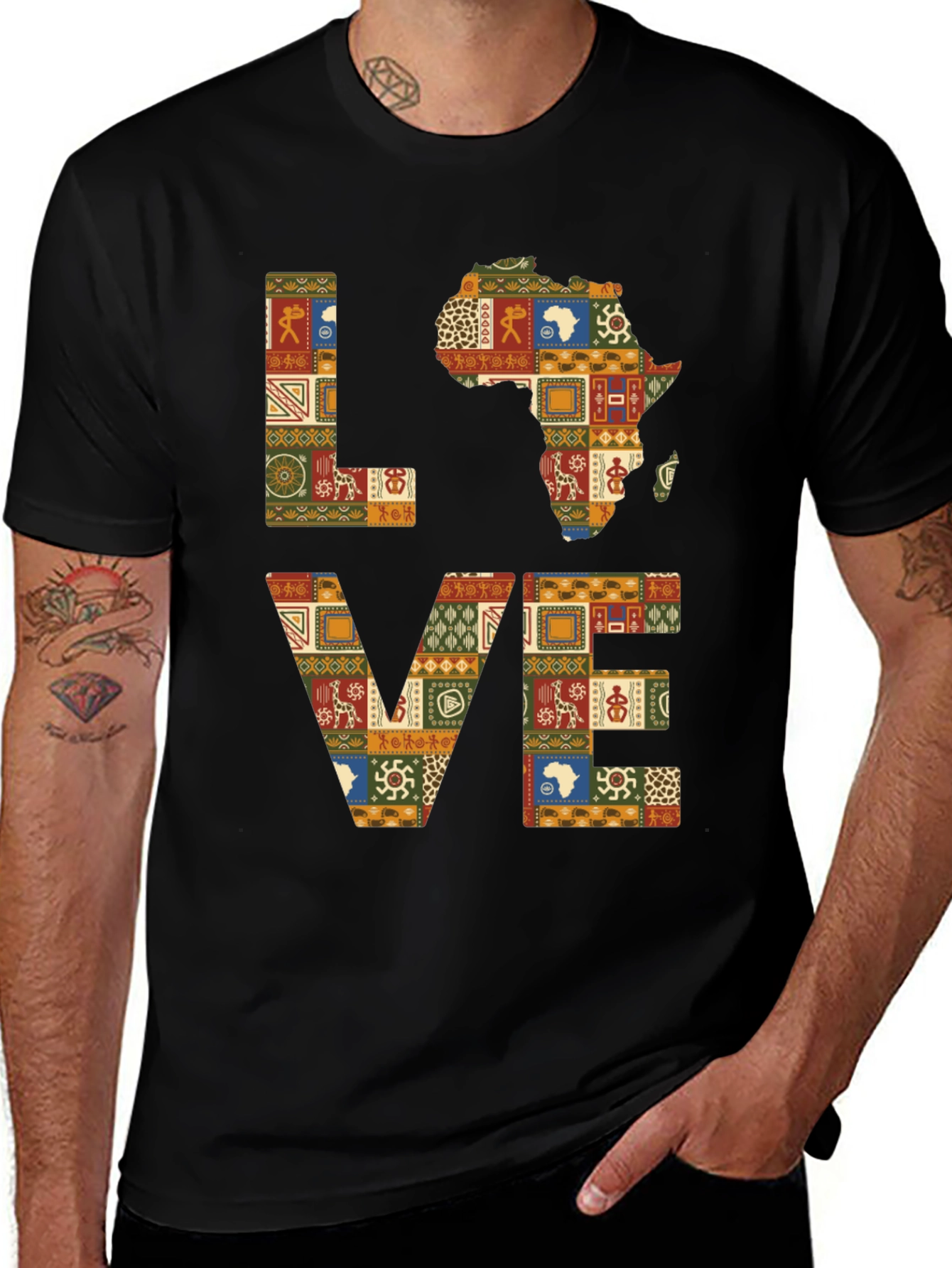 Love Africa Patterned T-Shirt