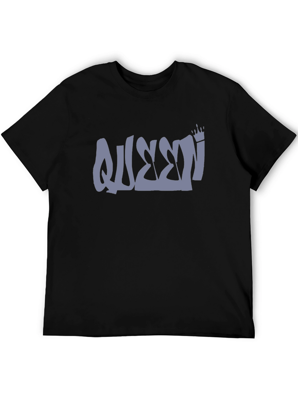 Queen Crown Graphic T-Shirt - Black