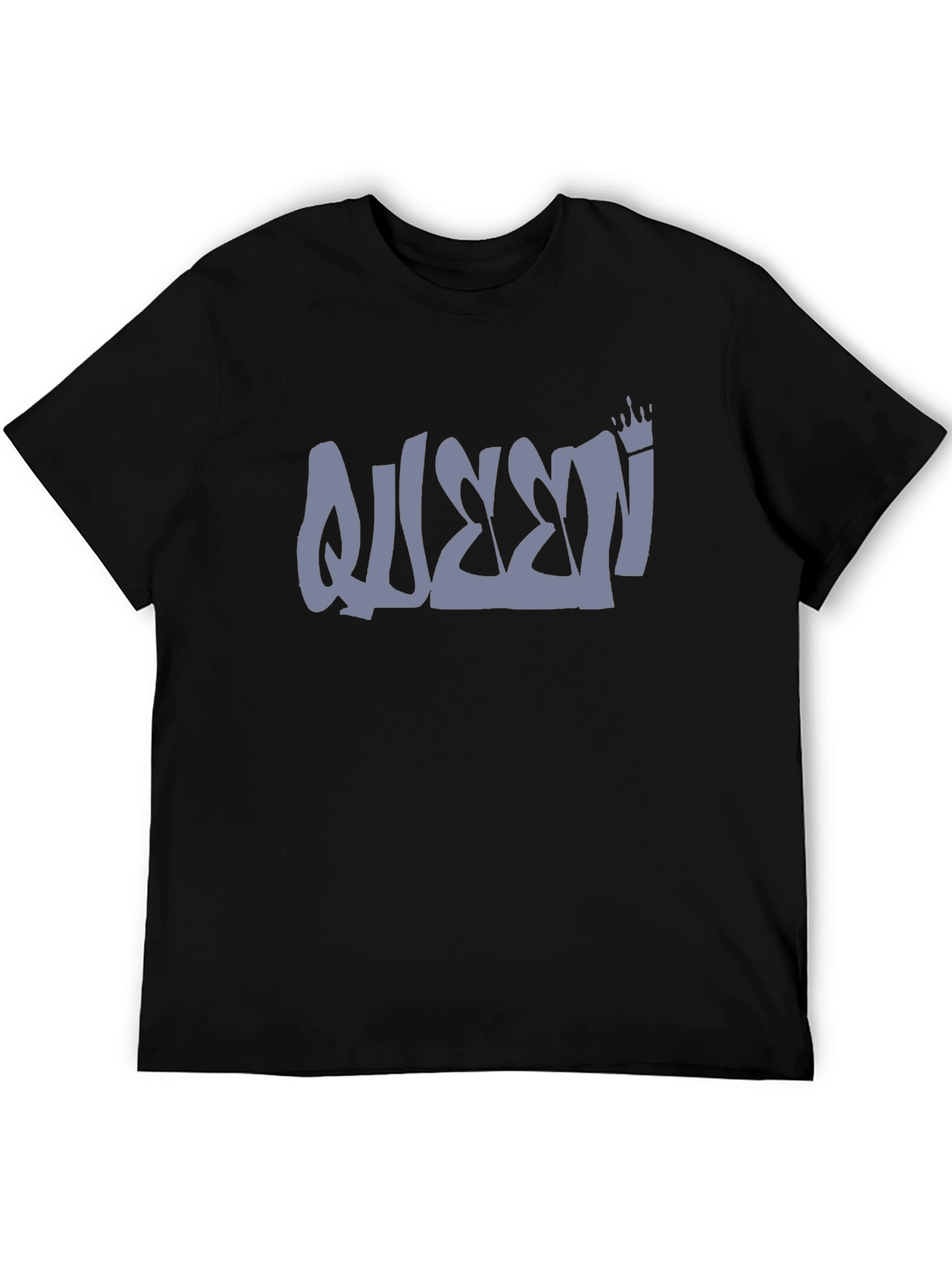 Queen Crown Graphic T-Shirt - Black
