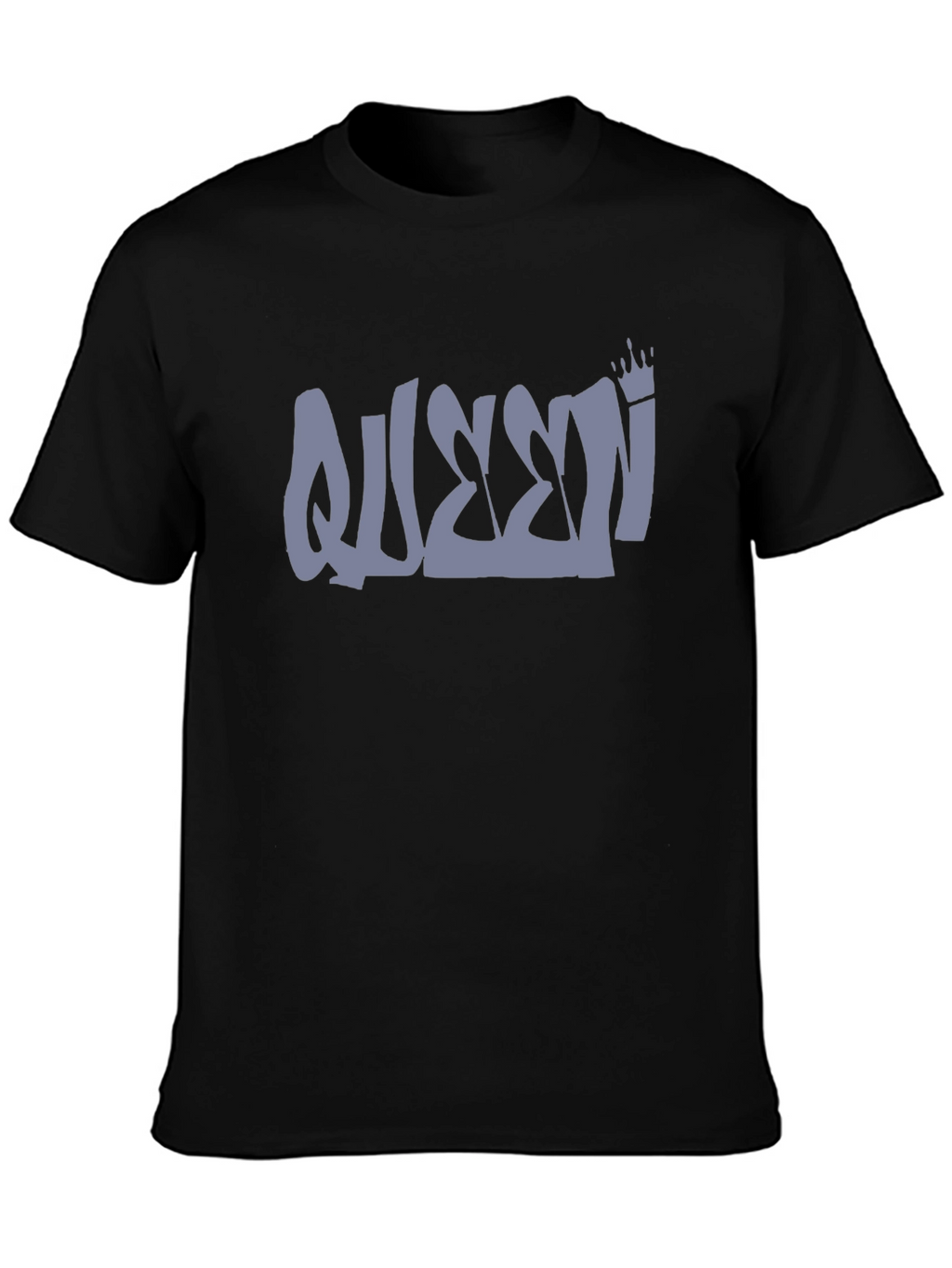Queen Crown Graphic T-Shirt - Black