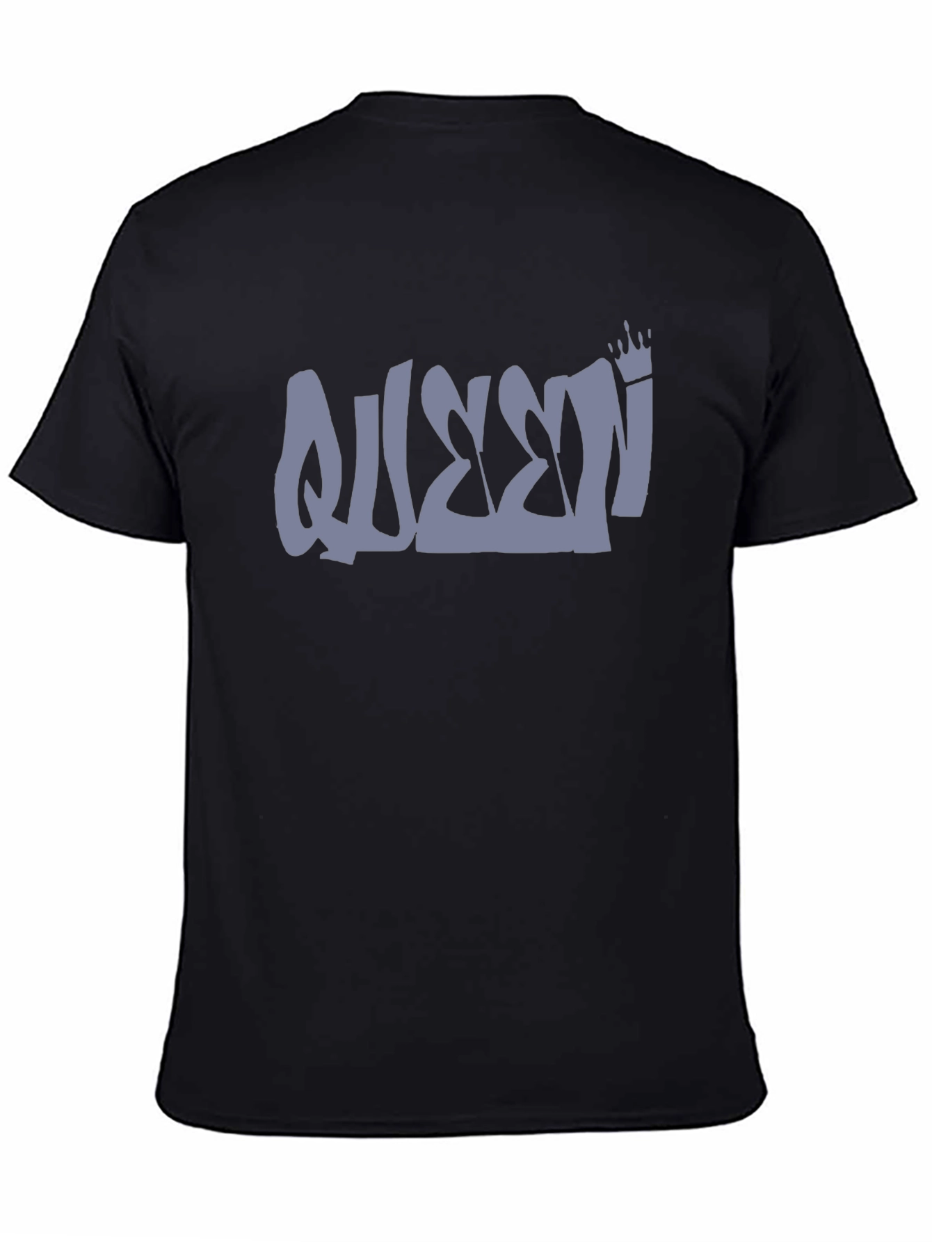 Queen Crown Graphic T-Shirt - Black