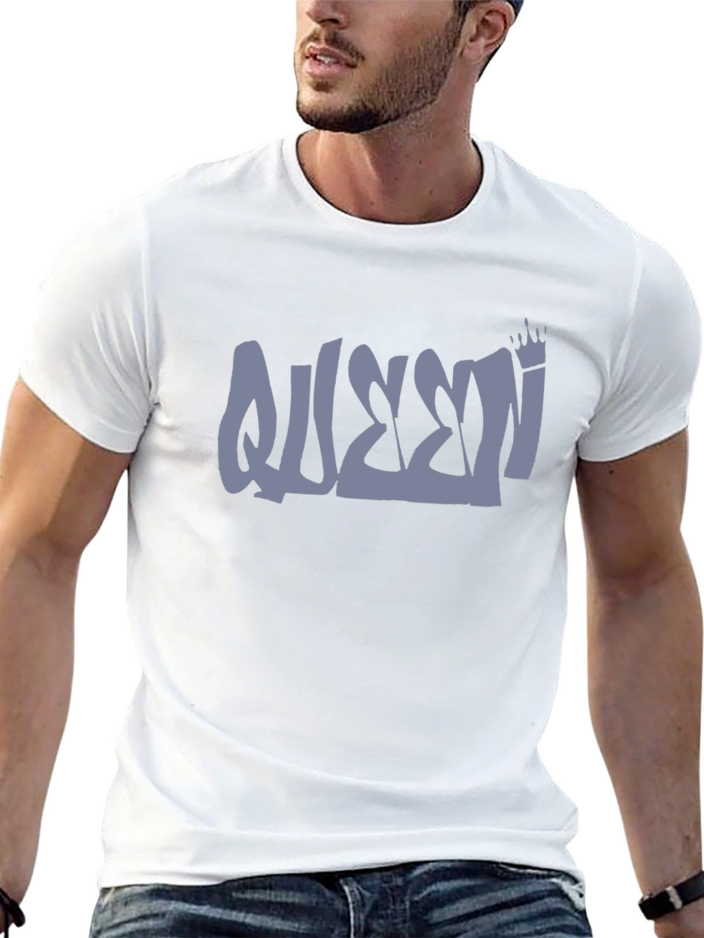 Queen Crown Graphic T-Shirt - Black