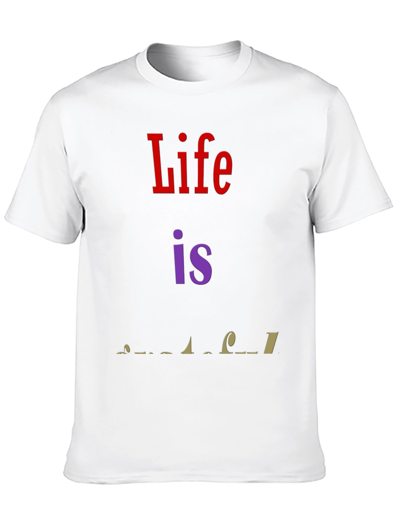 Life is Wonderful Graphic T-Shirt - Black