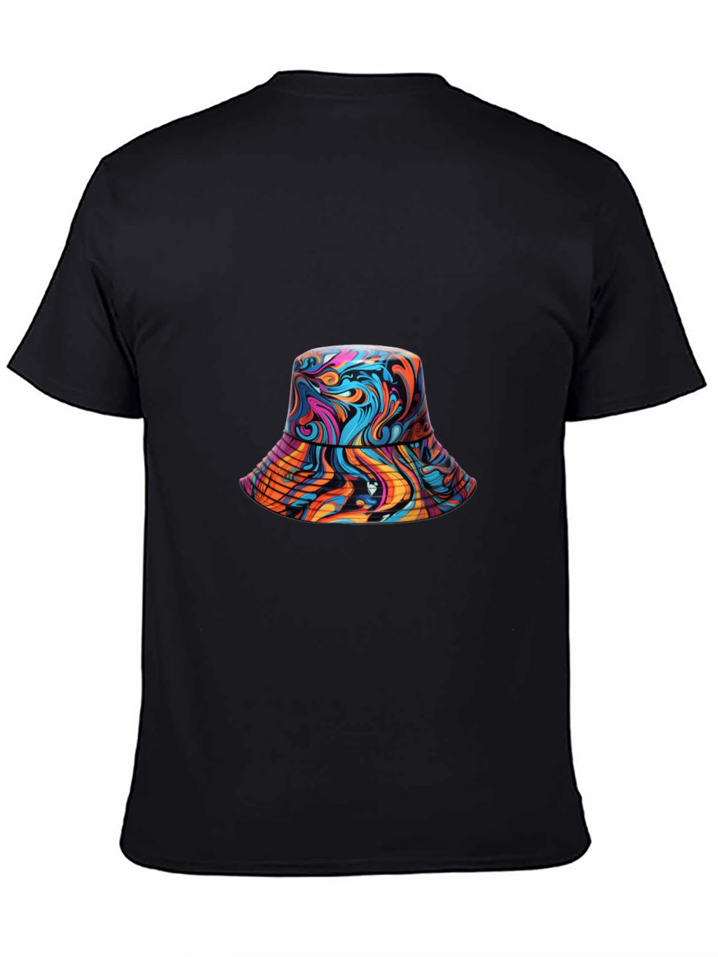 Vibrant Swirl Bucket Hat Graphic Tee