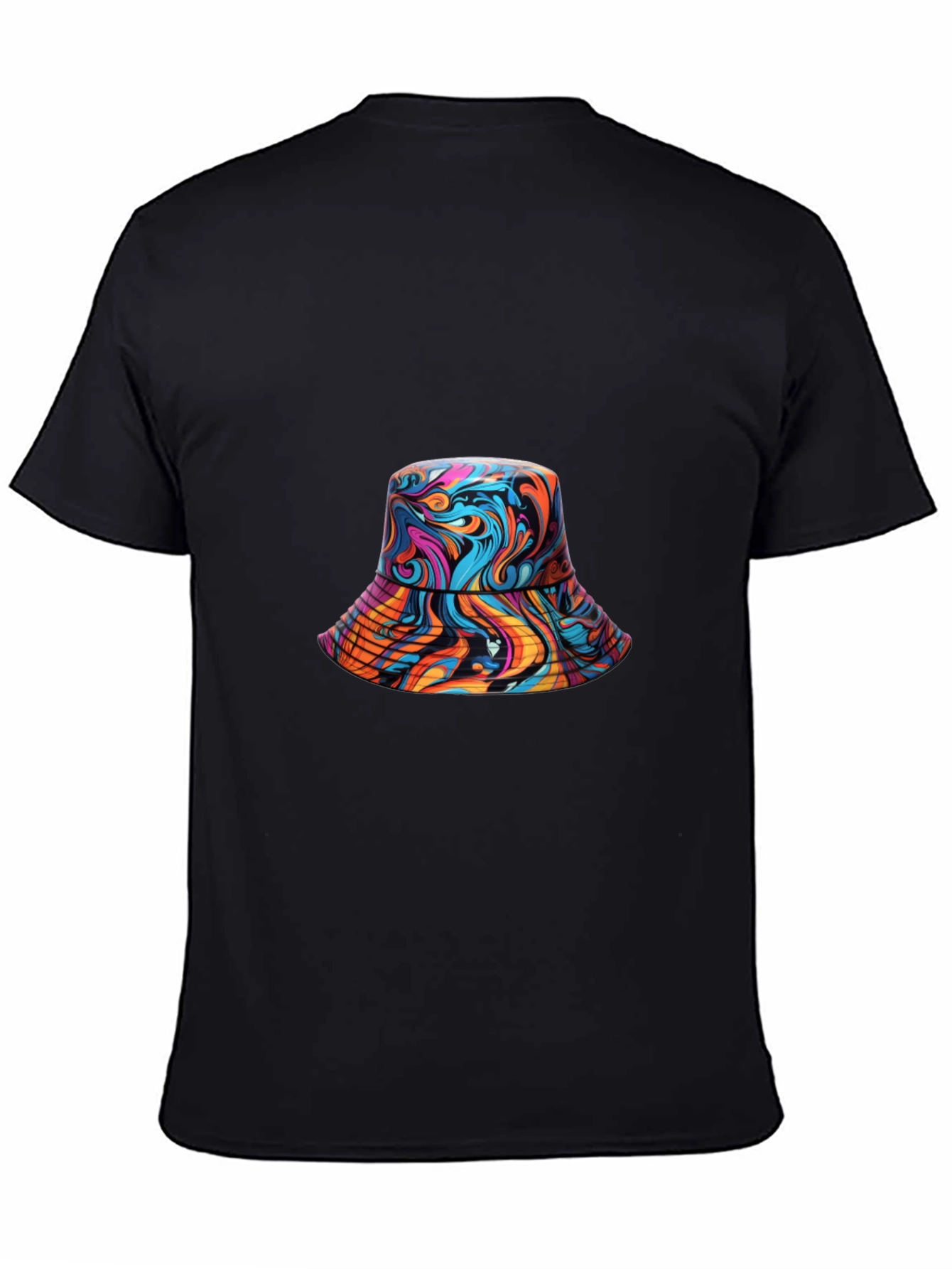 Vibrant Swirl Bucket Hat Graphic Tee