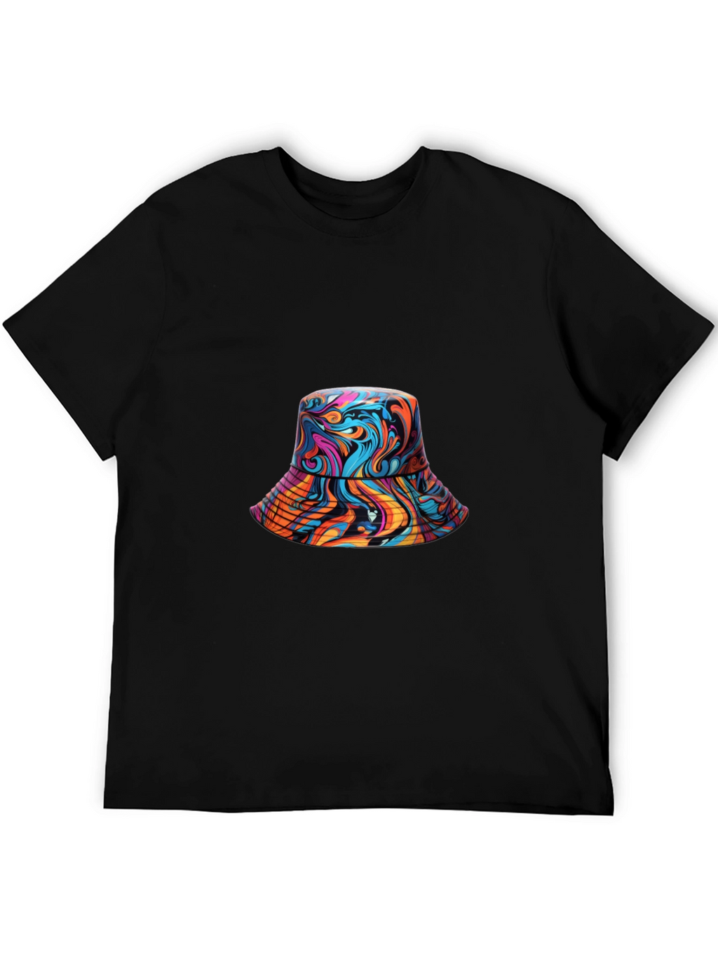 Vibrant Swirl Bucket Hat Graphic Tee