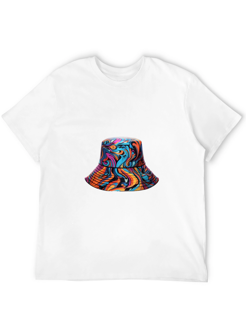 Vibrant Swirl Bucket Hat Graphic Tee