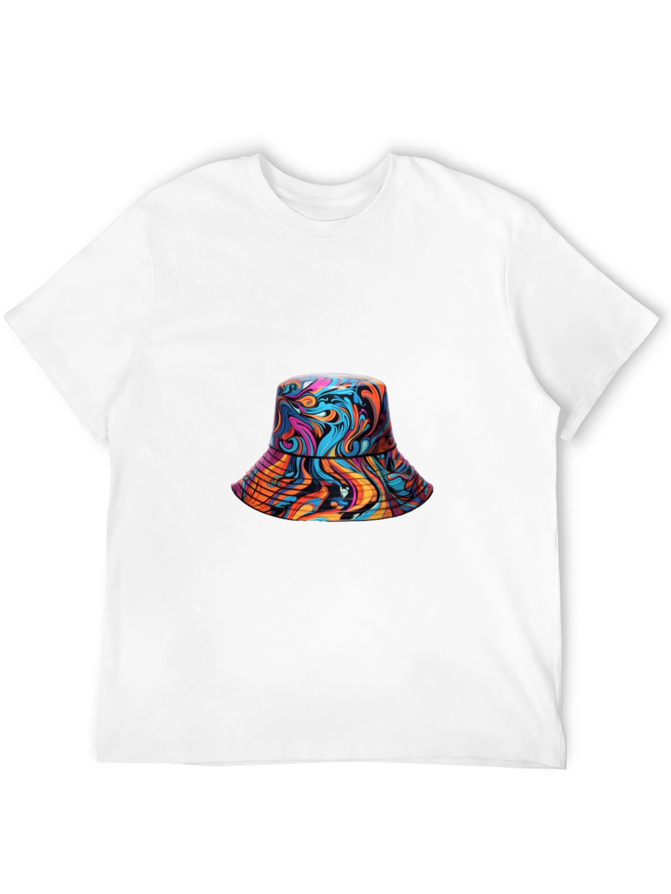 Vibrant Swirl Bucket Hat Graphic Tee