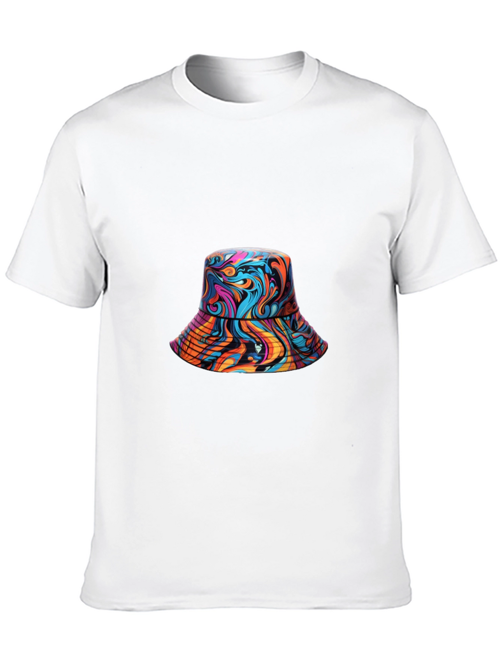 Vibrant Swirl Bucket Hat Graphic Tee