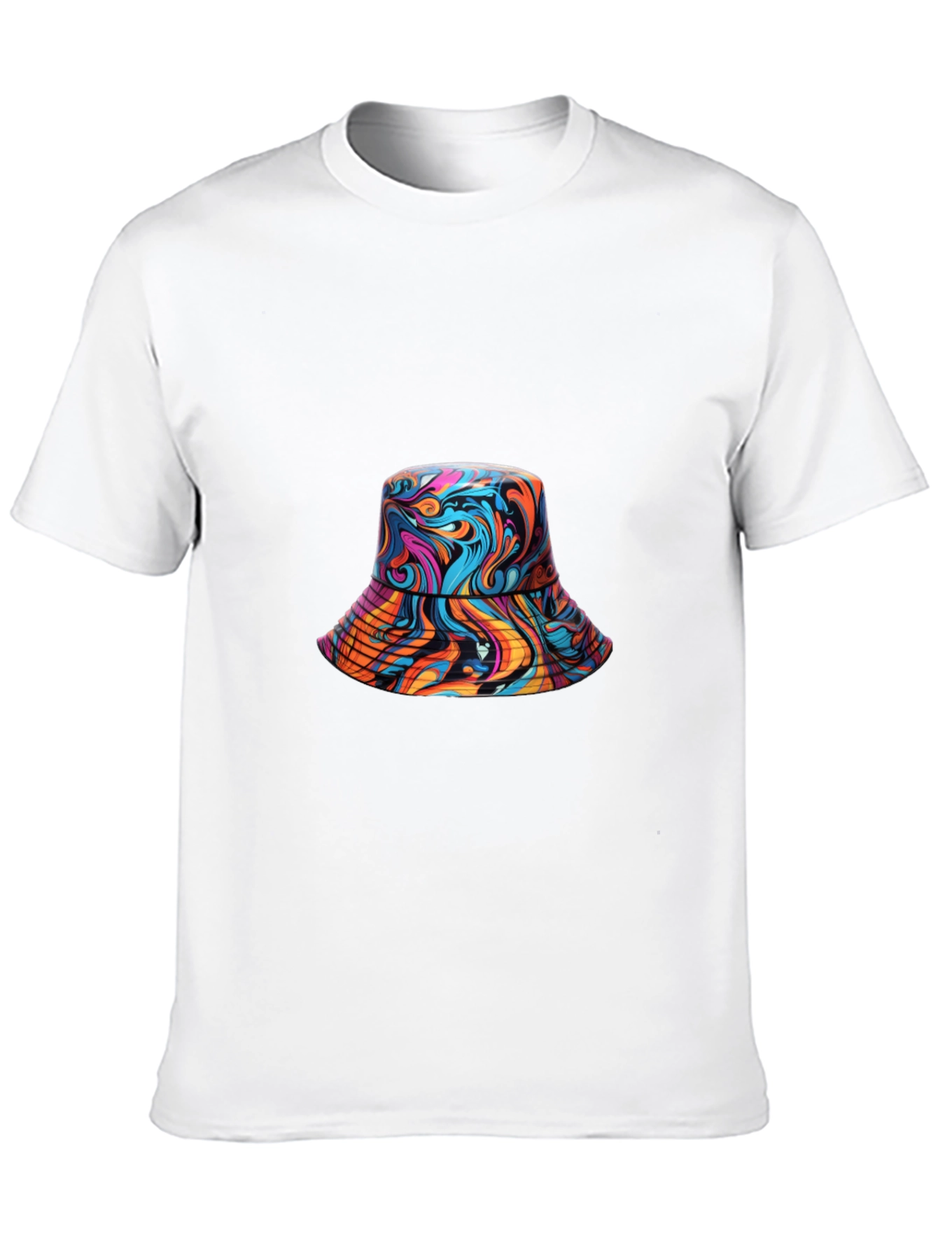 Vibrant Swirl Bucket Hat Graphic Tee