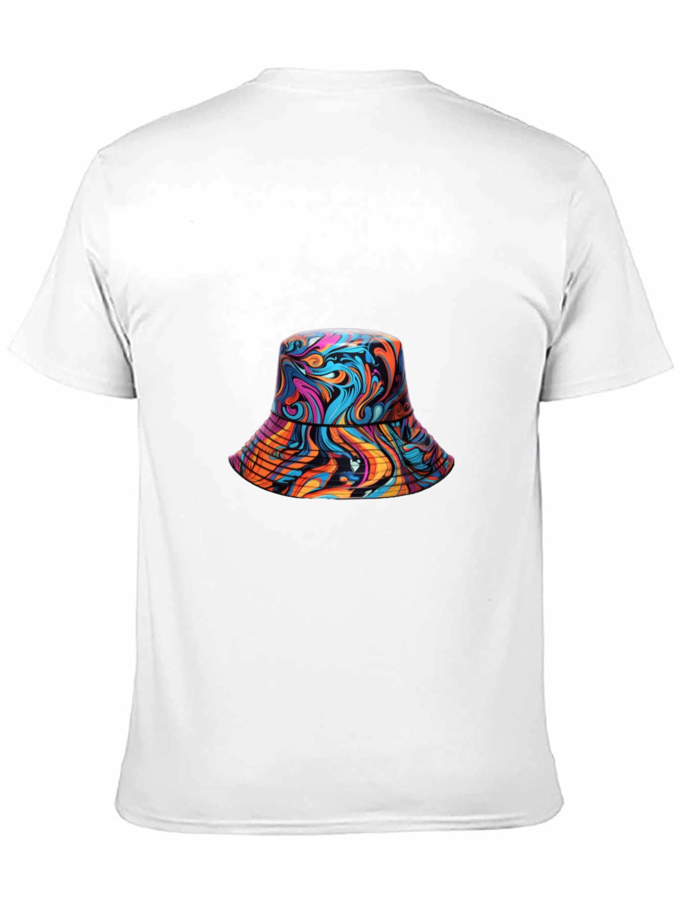 Vibrant Swirl Bucket Hat Graphic Tee
