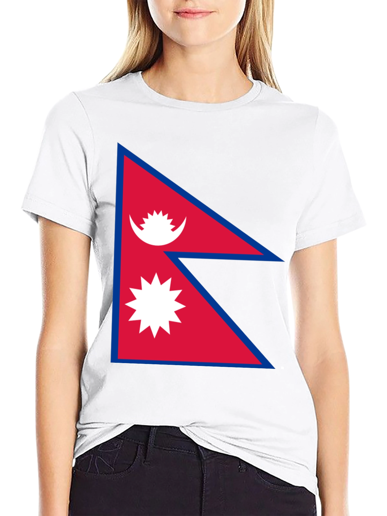 Nepal Flag Graphic Tee