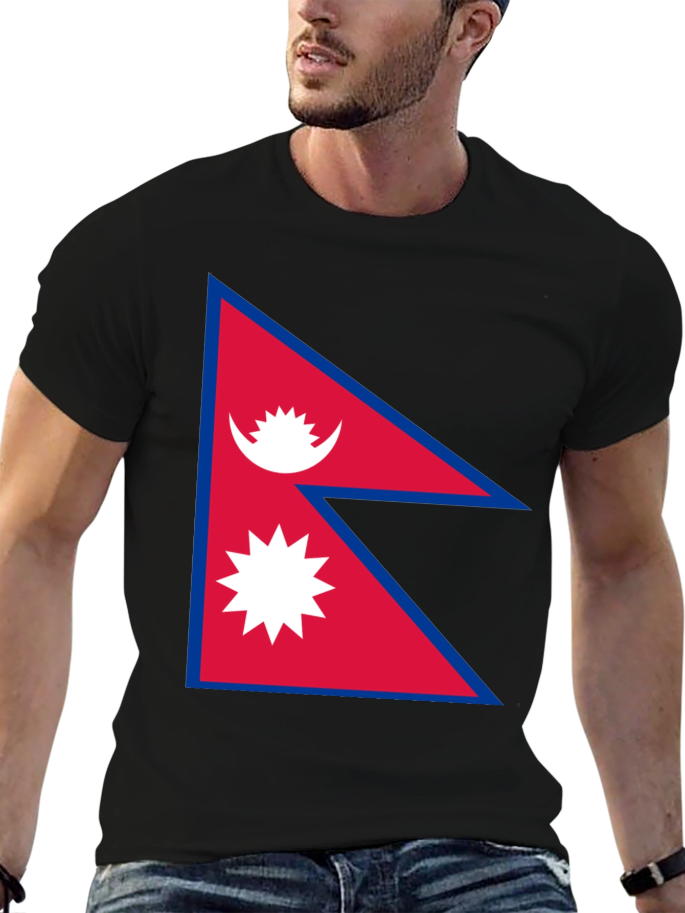 Nepal Flag Graphic Tee