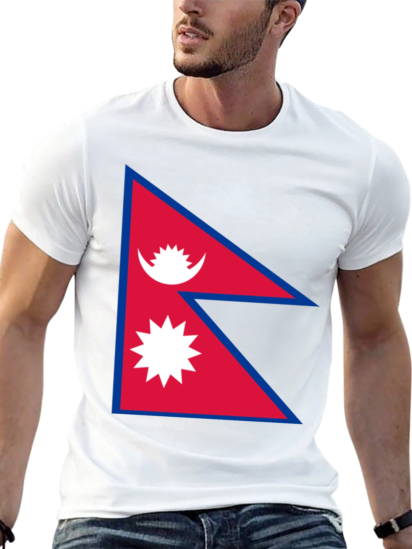 Nepal Flag Graphic Tee